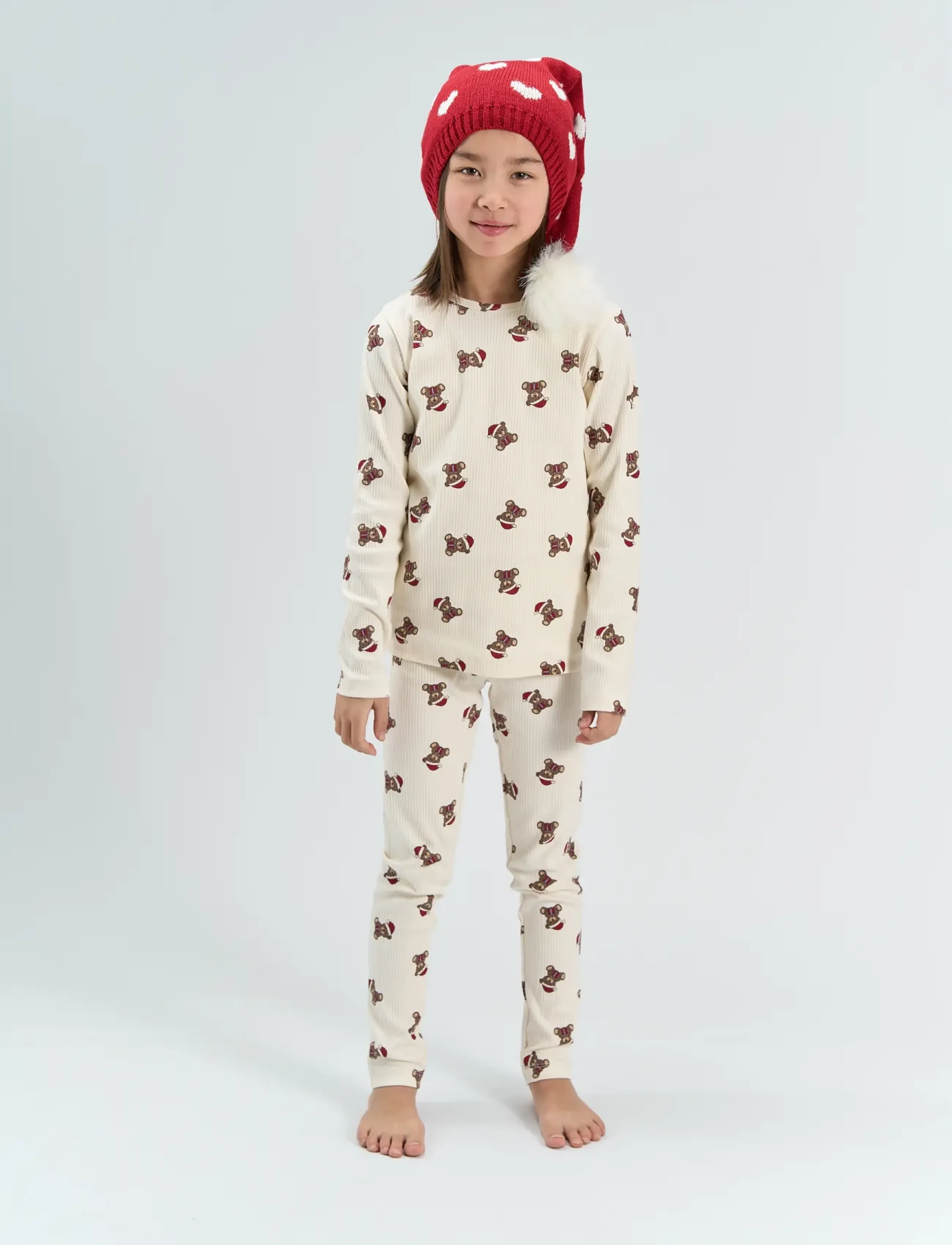 The New - TNHoliday Teddy Rib Night Set - komplektid - gardenia aop - 0