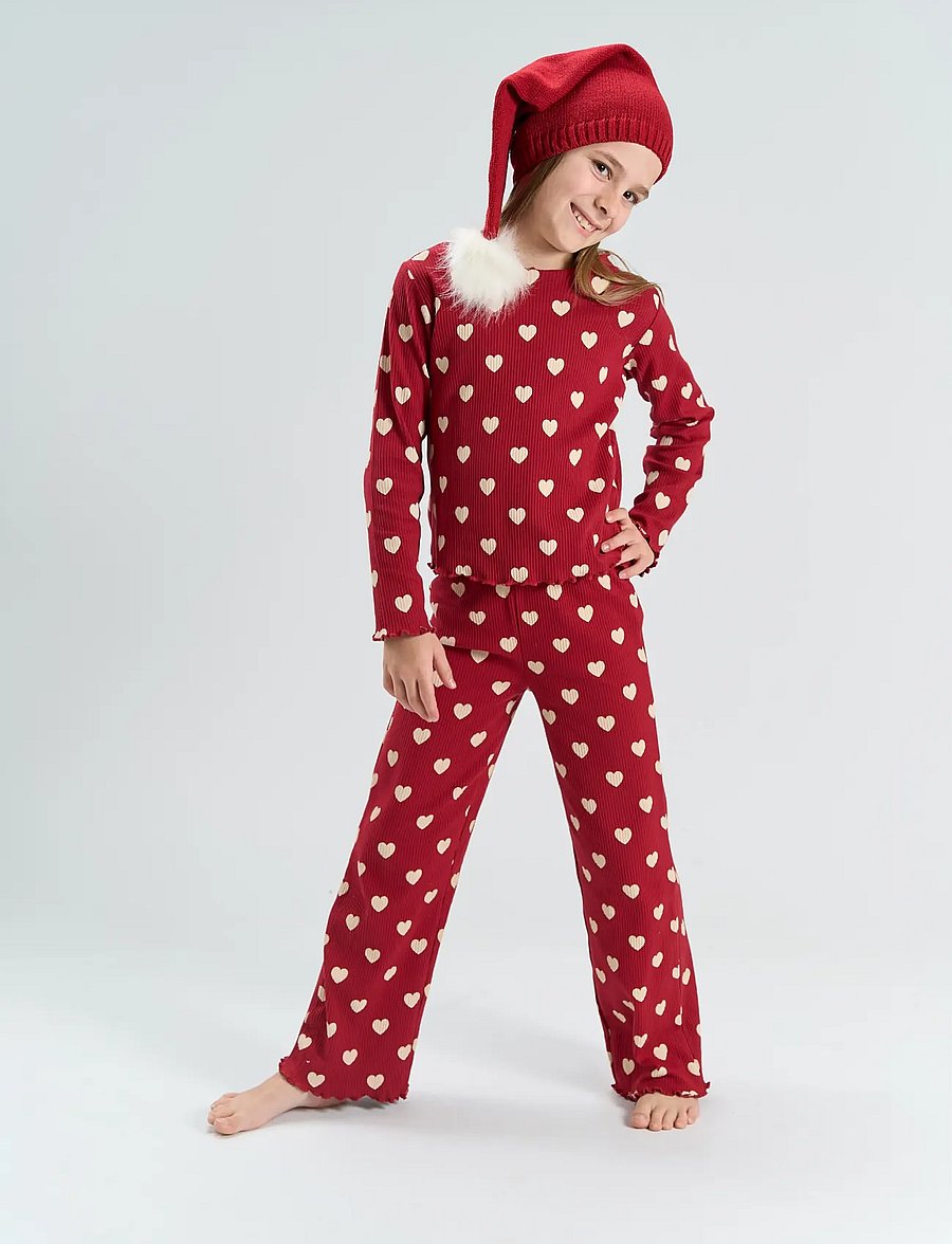 The New - TNHoliday Red Heart Rib Night Set - komplektid - rio red aop tn - 0
