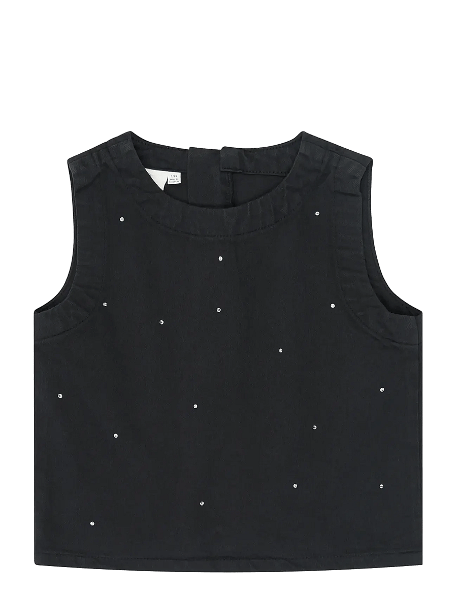 The New - TNYindi S_L Denim Top - tanktops - black denim - 0
