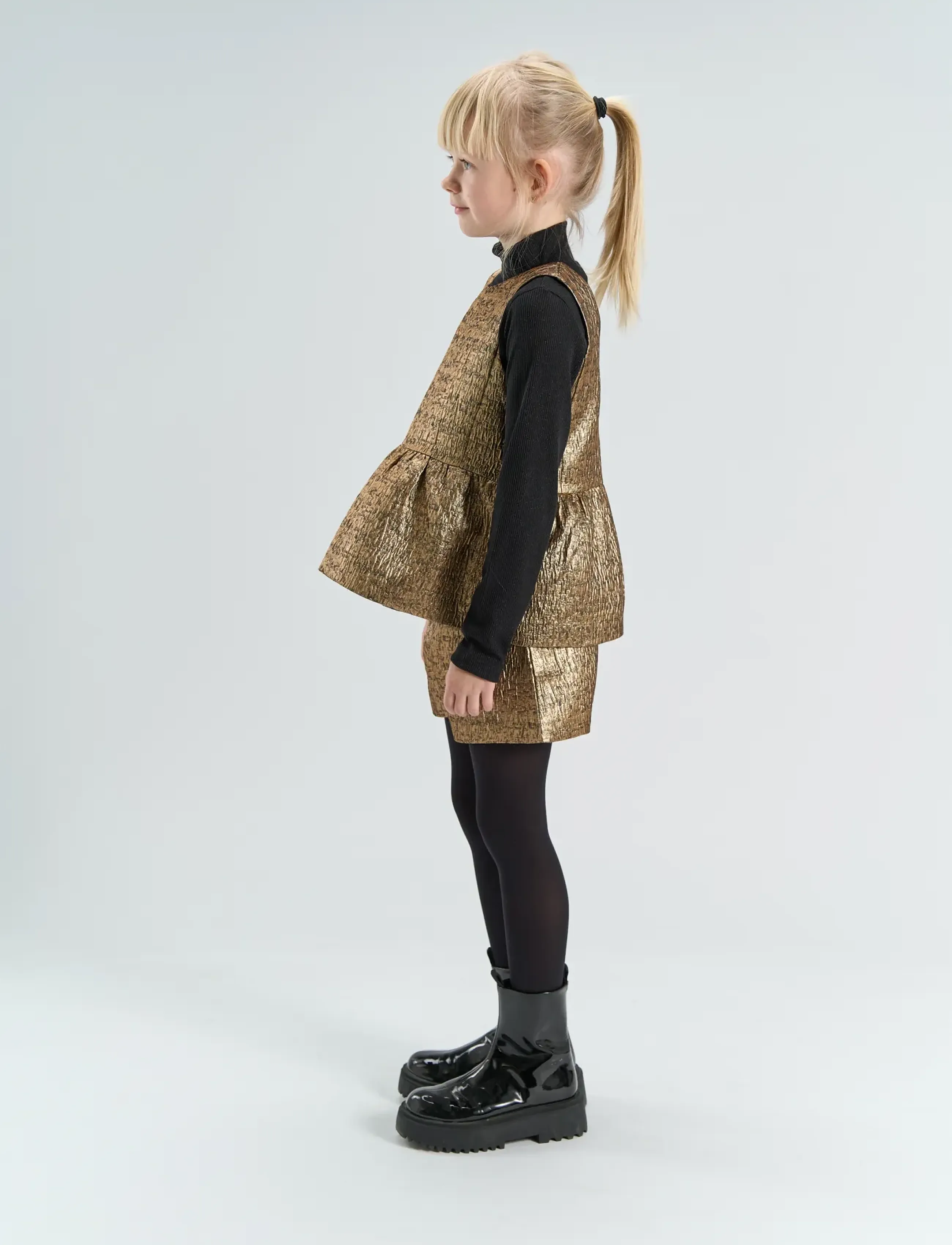 The New - TNYupa S_L Jacquard Top - blusen & tuniken - gold - 3