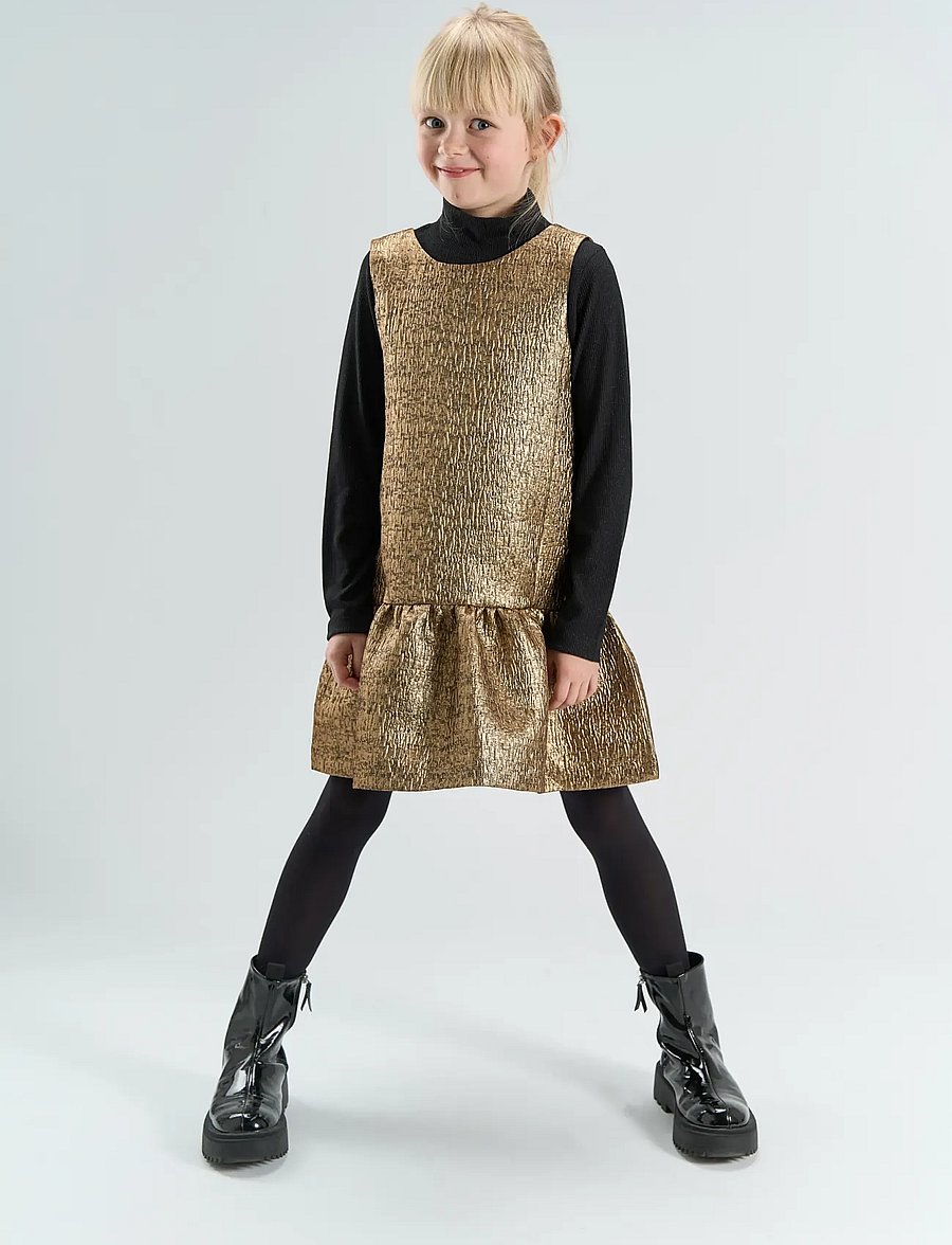 The New - TNYupa S_L Jacquard Dress - peokleidid - gold - 0
