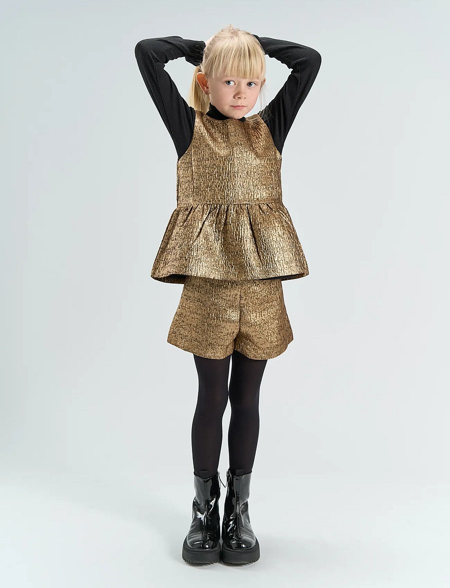 The New - TNYupa Jacquard Shorts - casual shorts - gold - 0