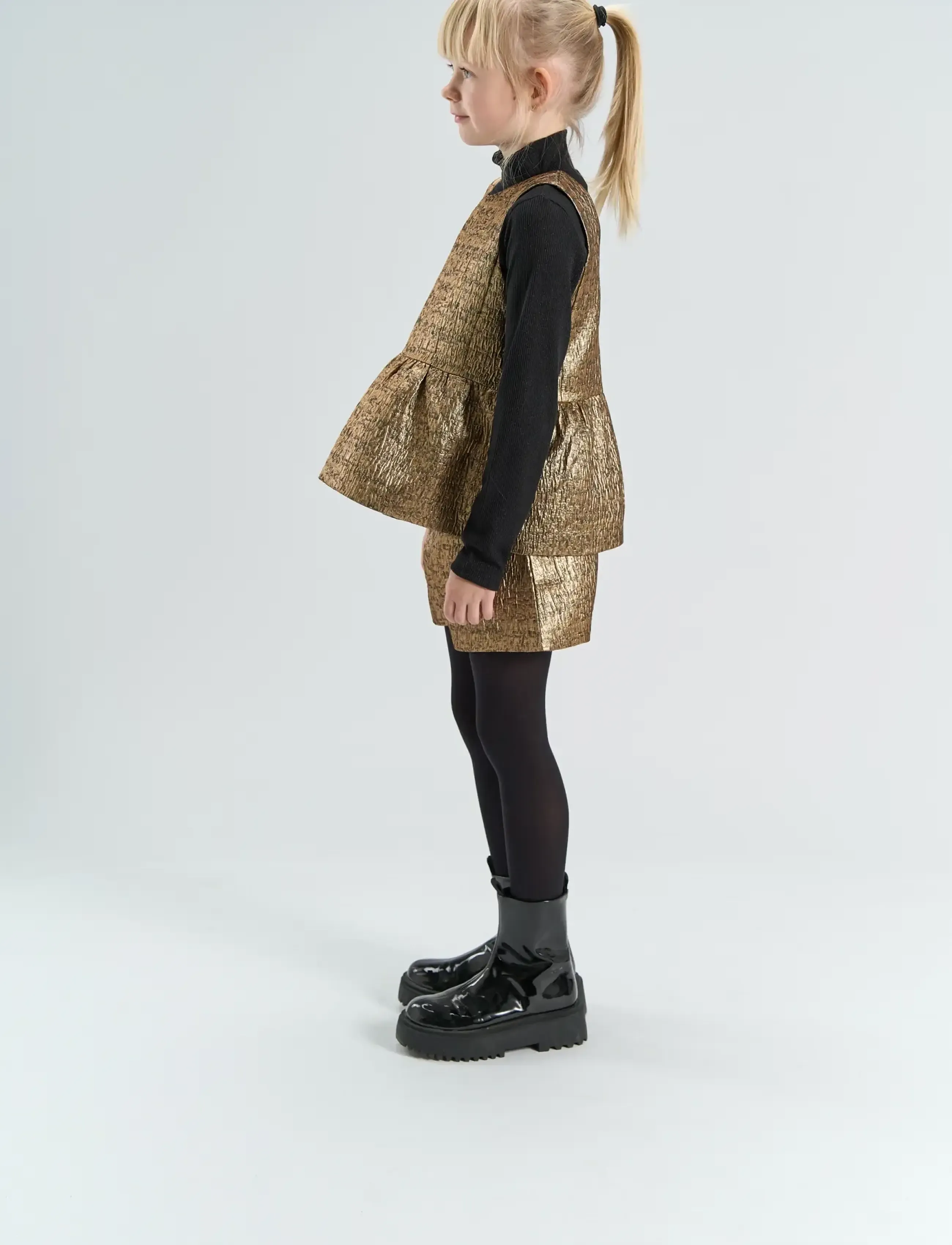 The New - TNYupa Jacquard Shorts - casual shorts - gold - 3