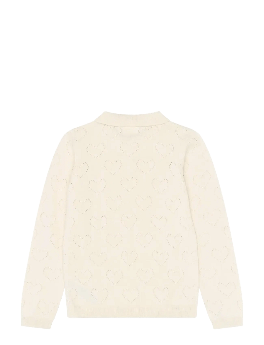 The New - TNYnes L_S Knit Polo - langärmelig poloshirt - gardenia - 2