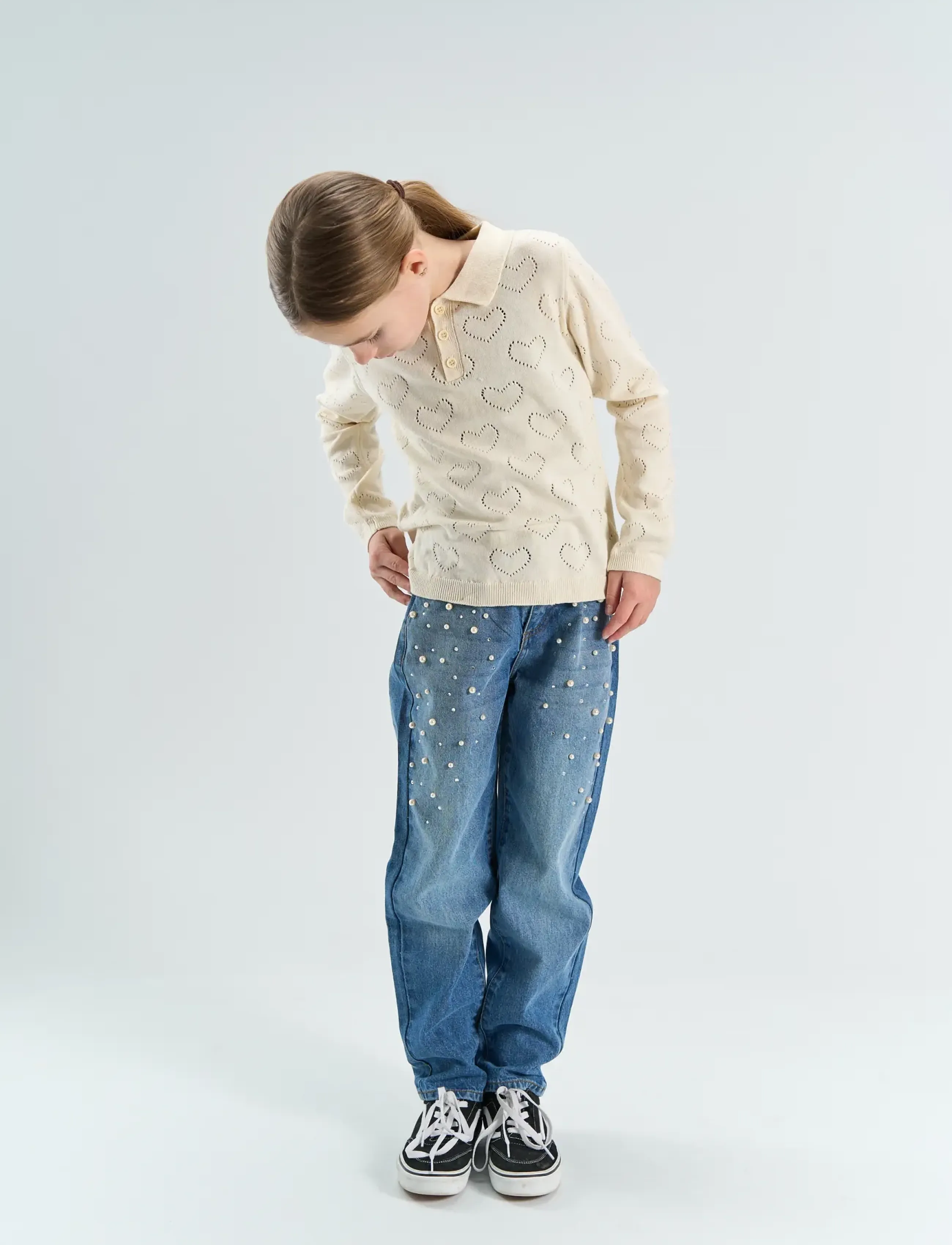 The New TNYnes L_S Knit Polo - Langärmelig poloshirt - GARDENIA / cream