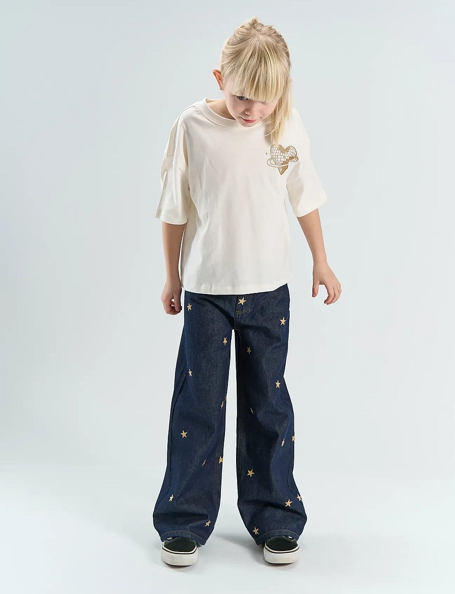 The New - TNYrsa Wide Fit Jeans - vida jeans - medium blue denim aop - 0
