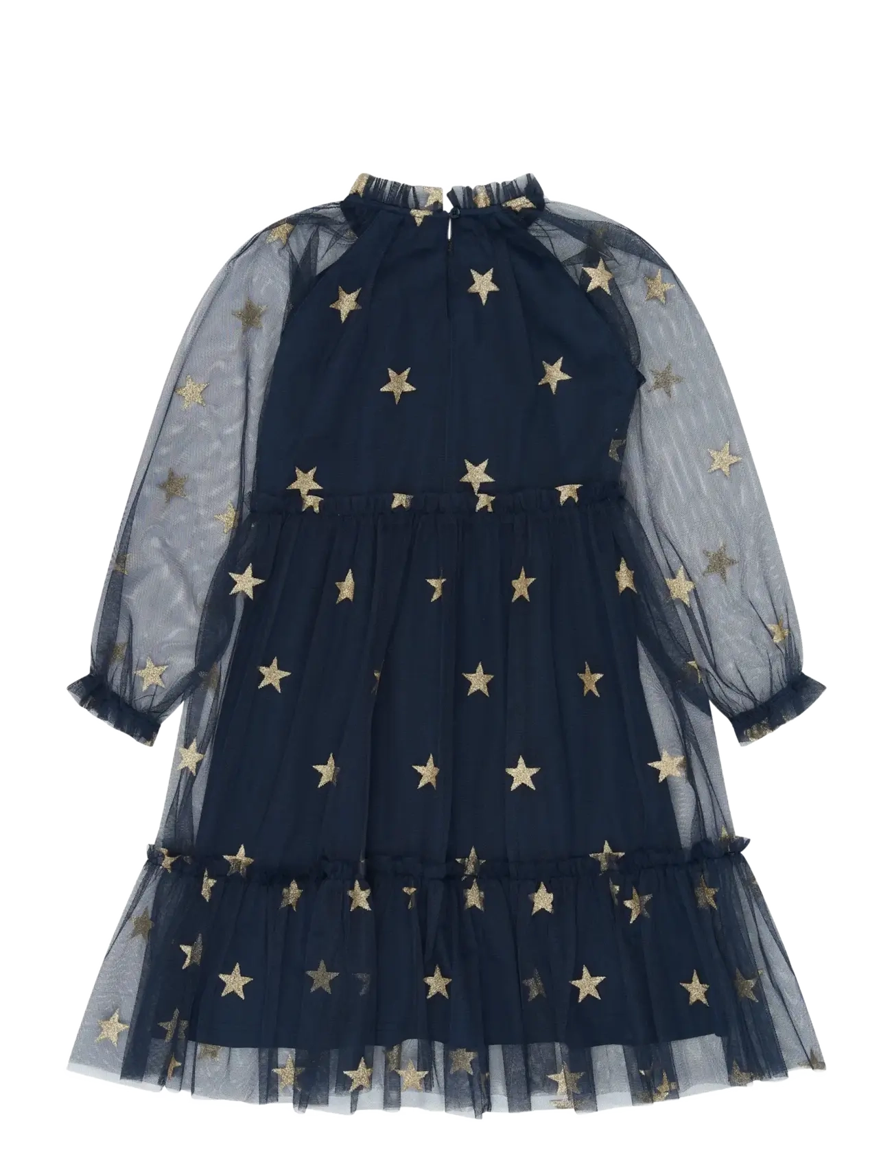 The New - TNYudelle Mesh L_S Dress - peokleidid - navy blazer aop - 2