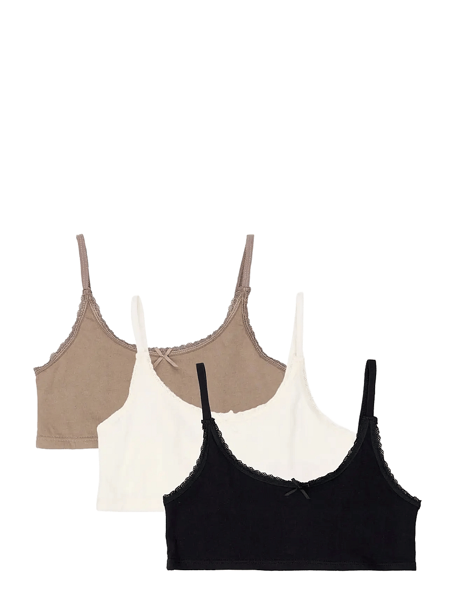 The New - TNSuri Short Strap Top 3-Pack - aluskihina kantavad alussärgid - multi colour - 0