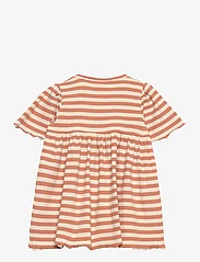 The New - TNSFRO RIB S_S DRESS - short-sleeved casual dresses - toasted nut - 1