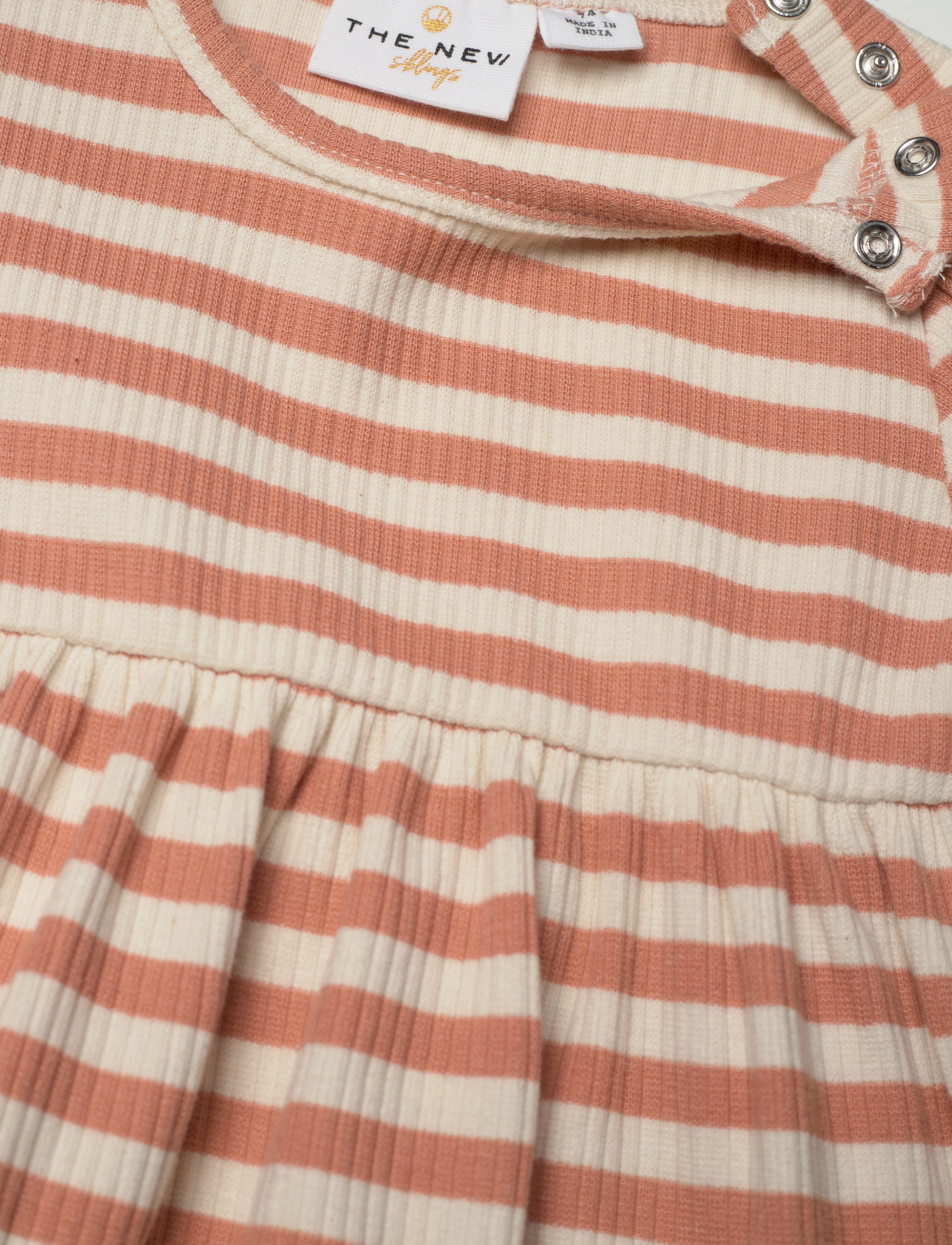 The New - TNSFRO RIB S_S DRESS - toasted nut - 2