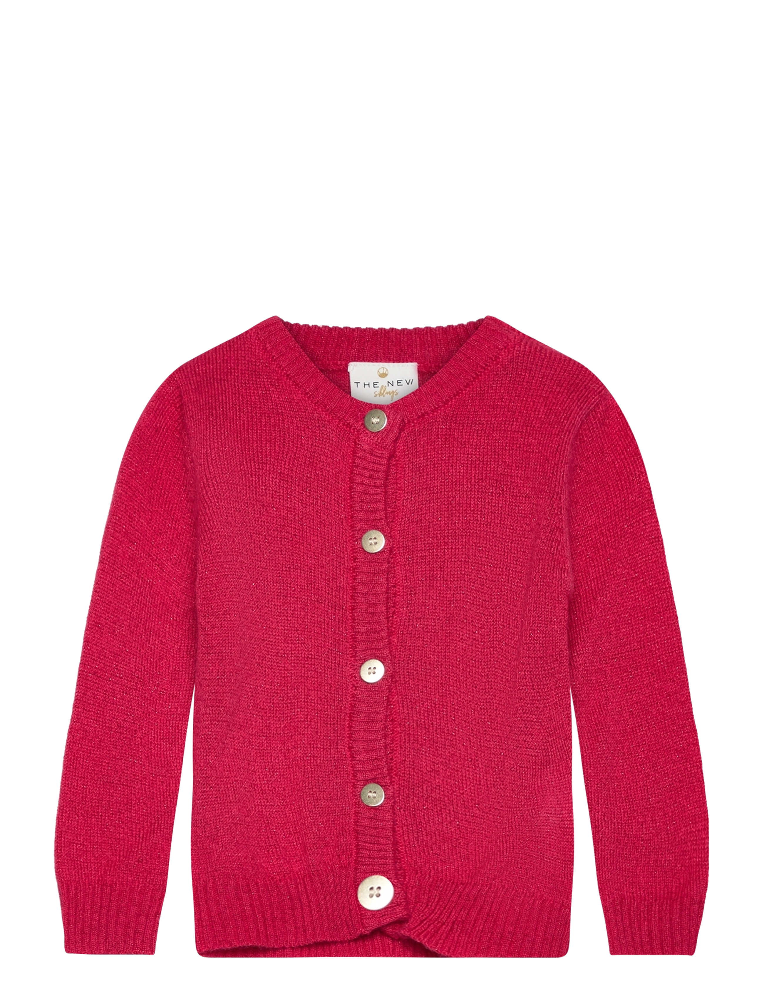 The New Tnskeve Glitter Cardigan, 74, Knitwear, Rot - Cardigans, Kinder