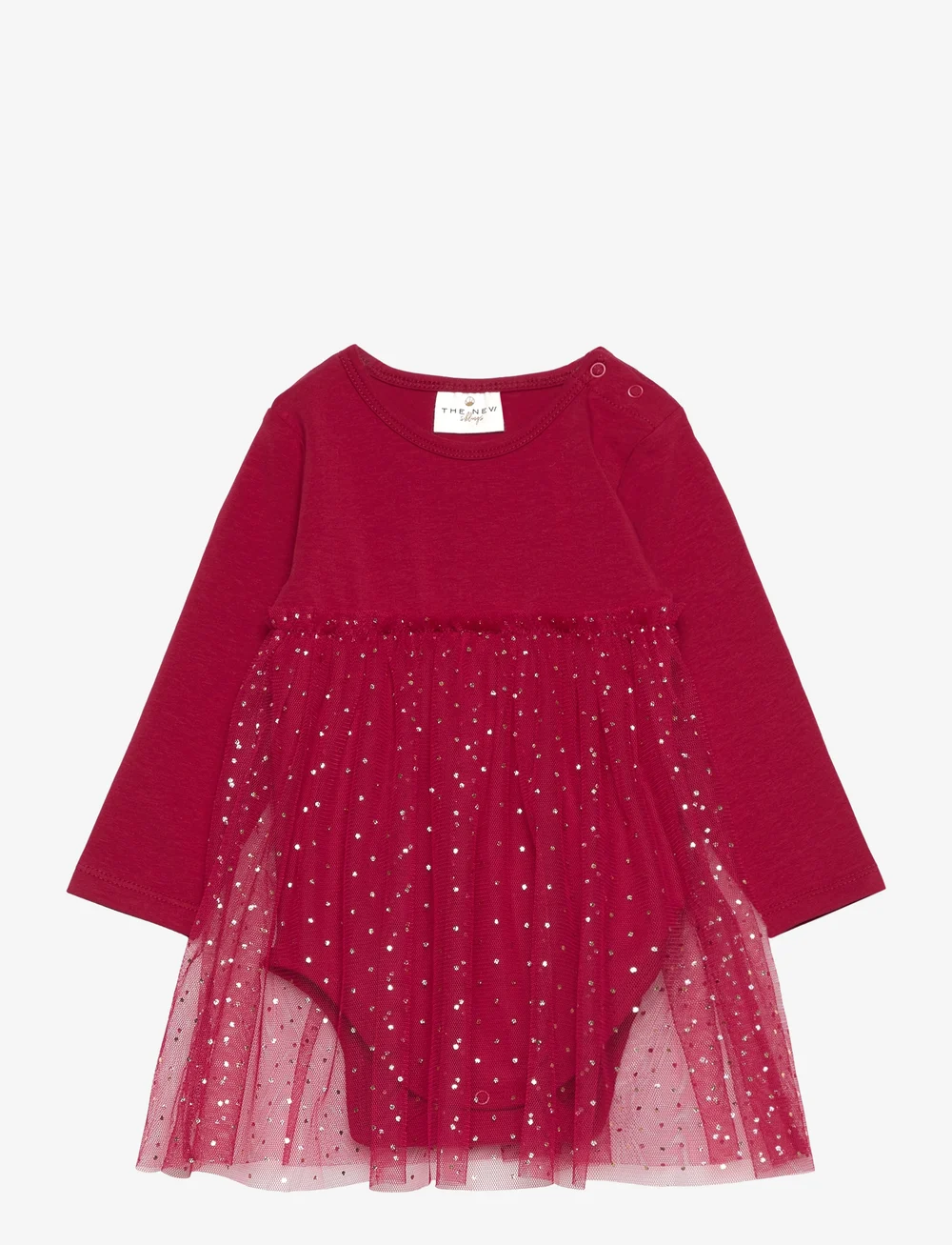 The New - TNSMacie L_S Body Dress - langärmelige freizeitkleider - rio red - 0