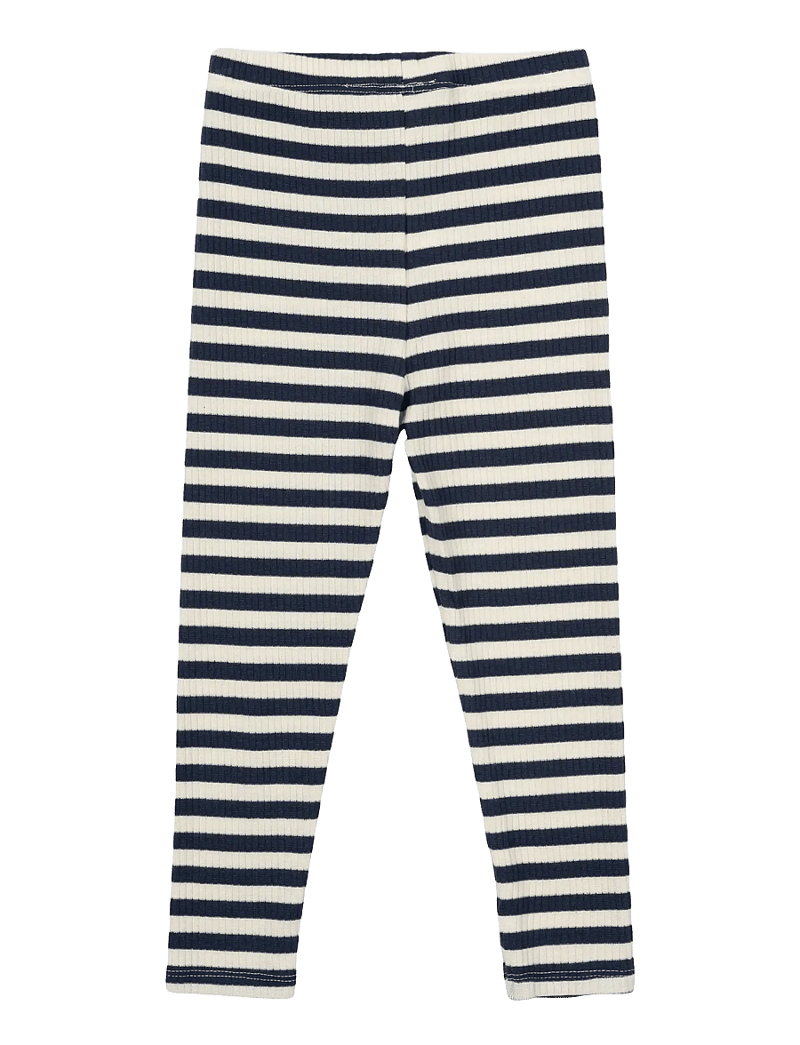The New - TNSBFro Uni Rib Leggings - leggings - mood indigo striped - 1