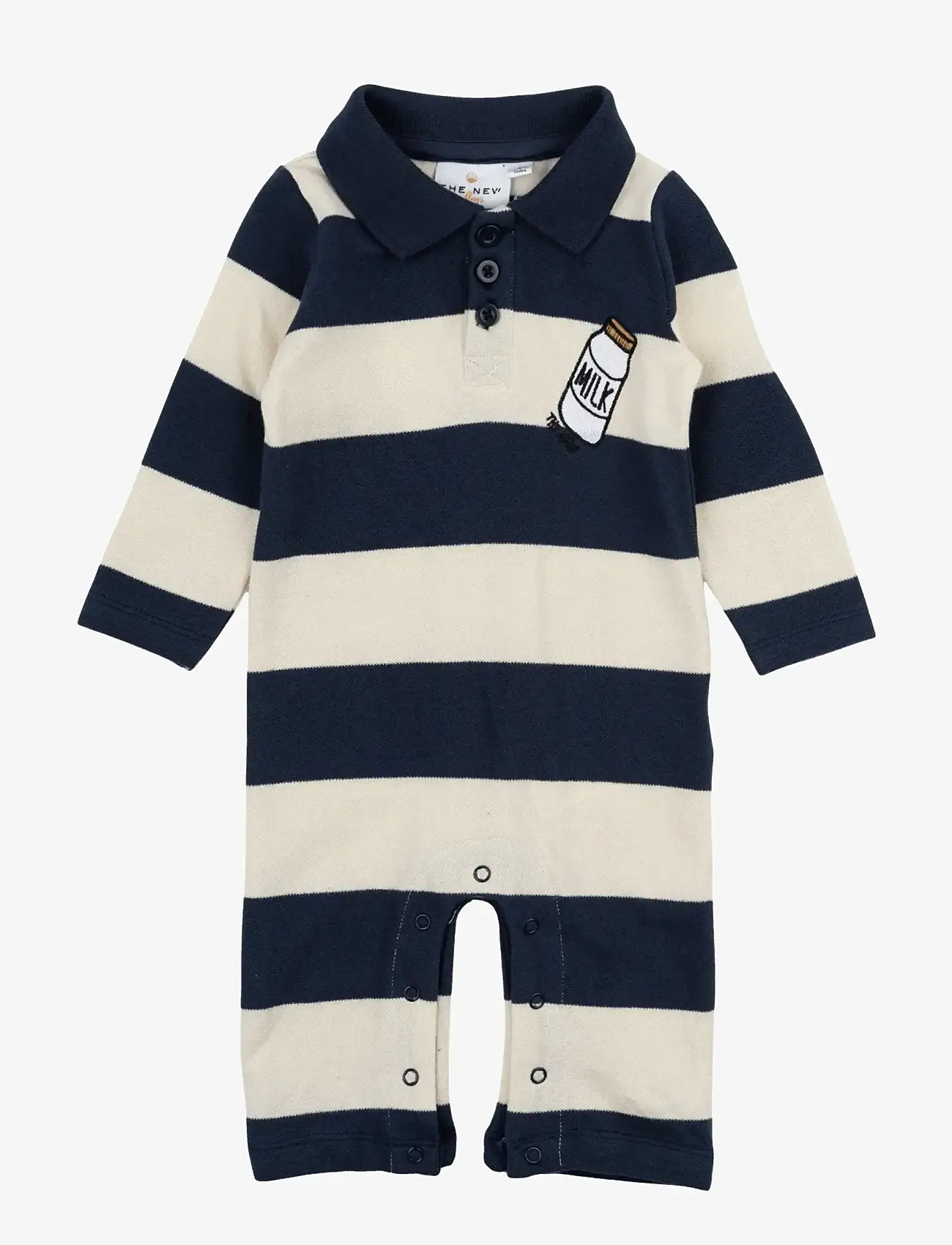 The New - TNSBNoah L_S Pique Jumpsuit - langärmelige bodys - mood indigo striped - 0