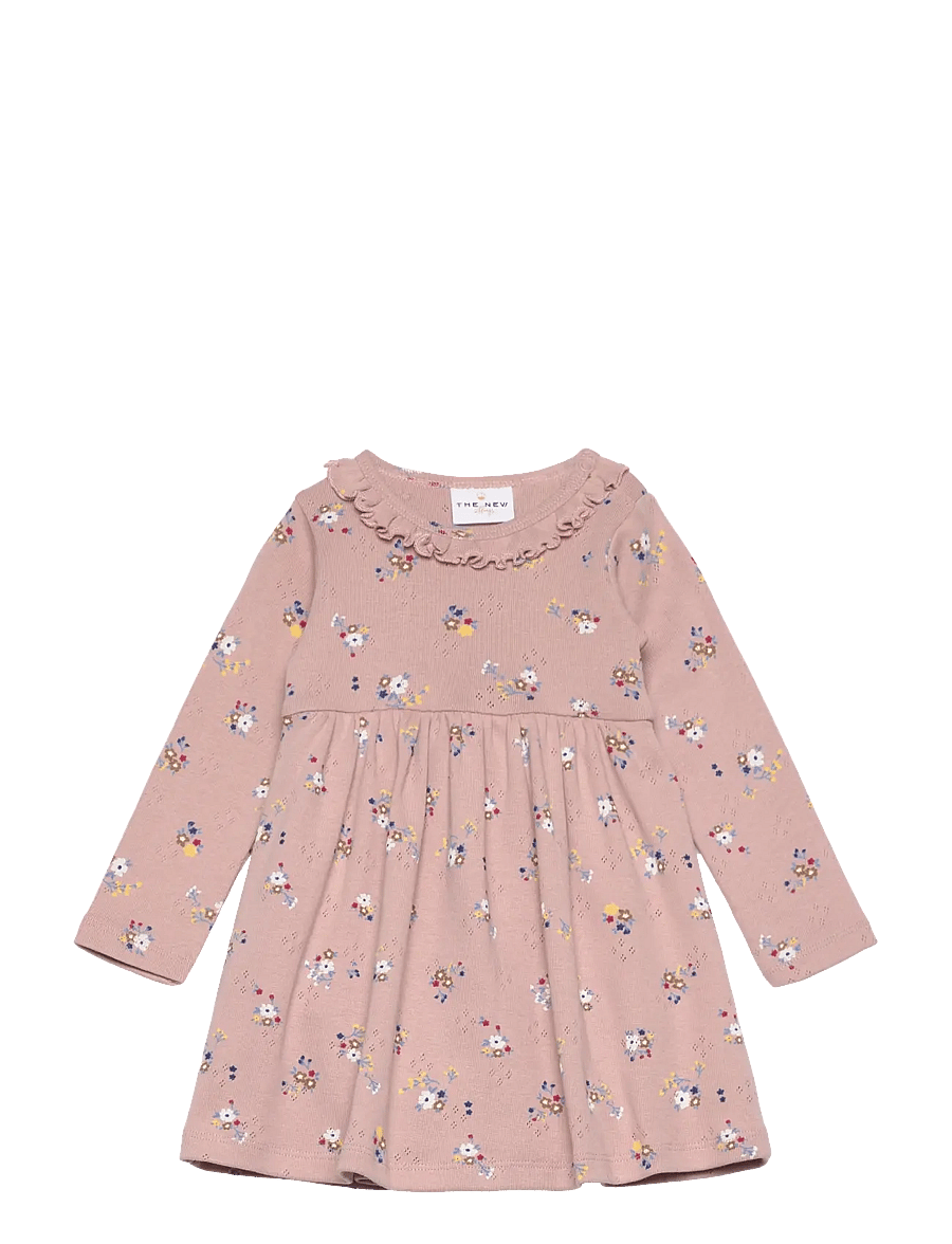 The New - TNSBNicole L_S Pointelle Bodydress - robes pour bébés à manches longues - adobe rose - 0