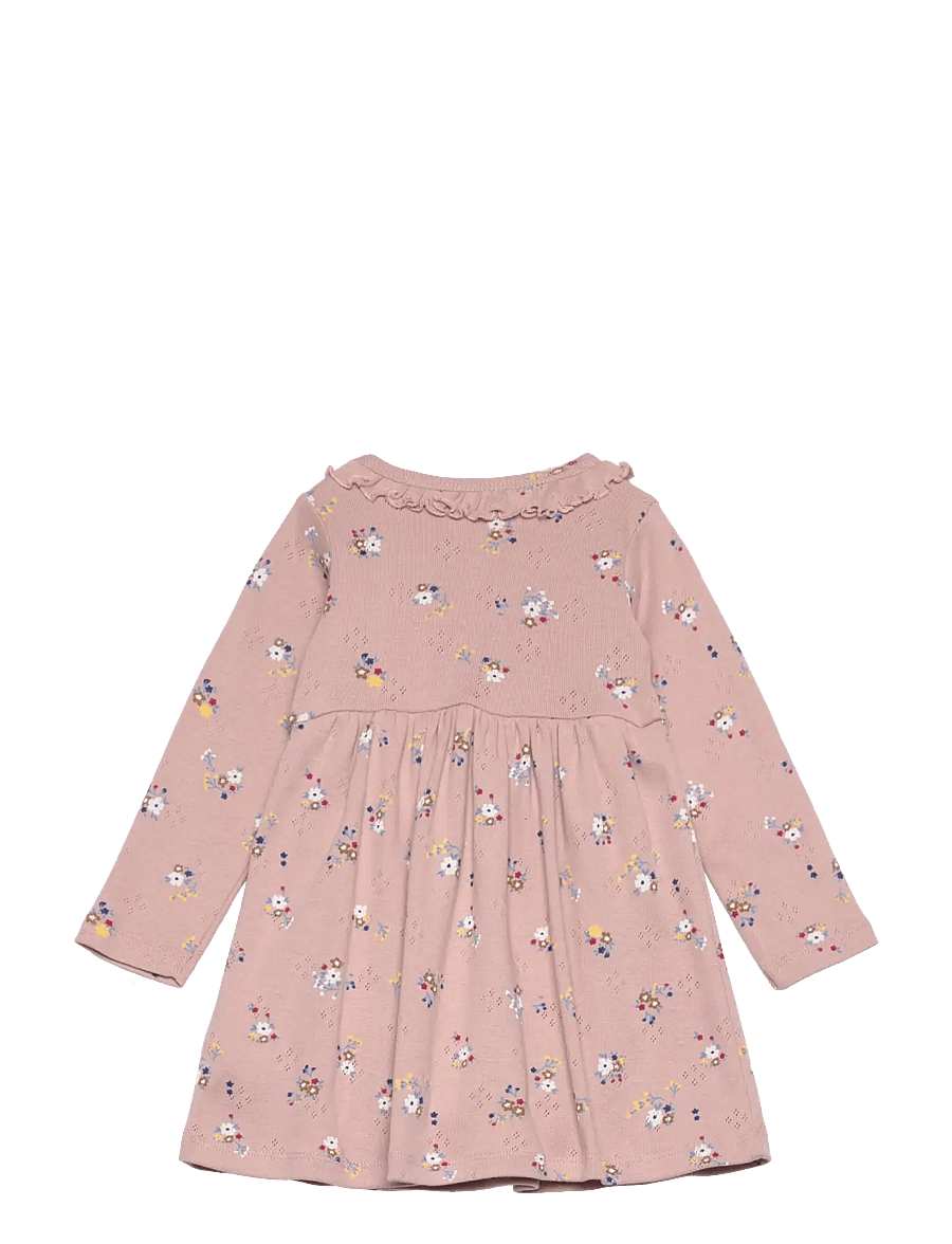 The New - TNSBNicole L_S Pointelle Bodydress - robes pour bébés à manches longues - adobe rose - 1