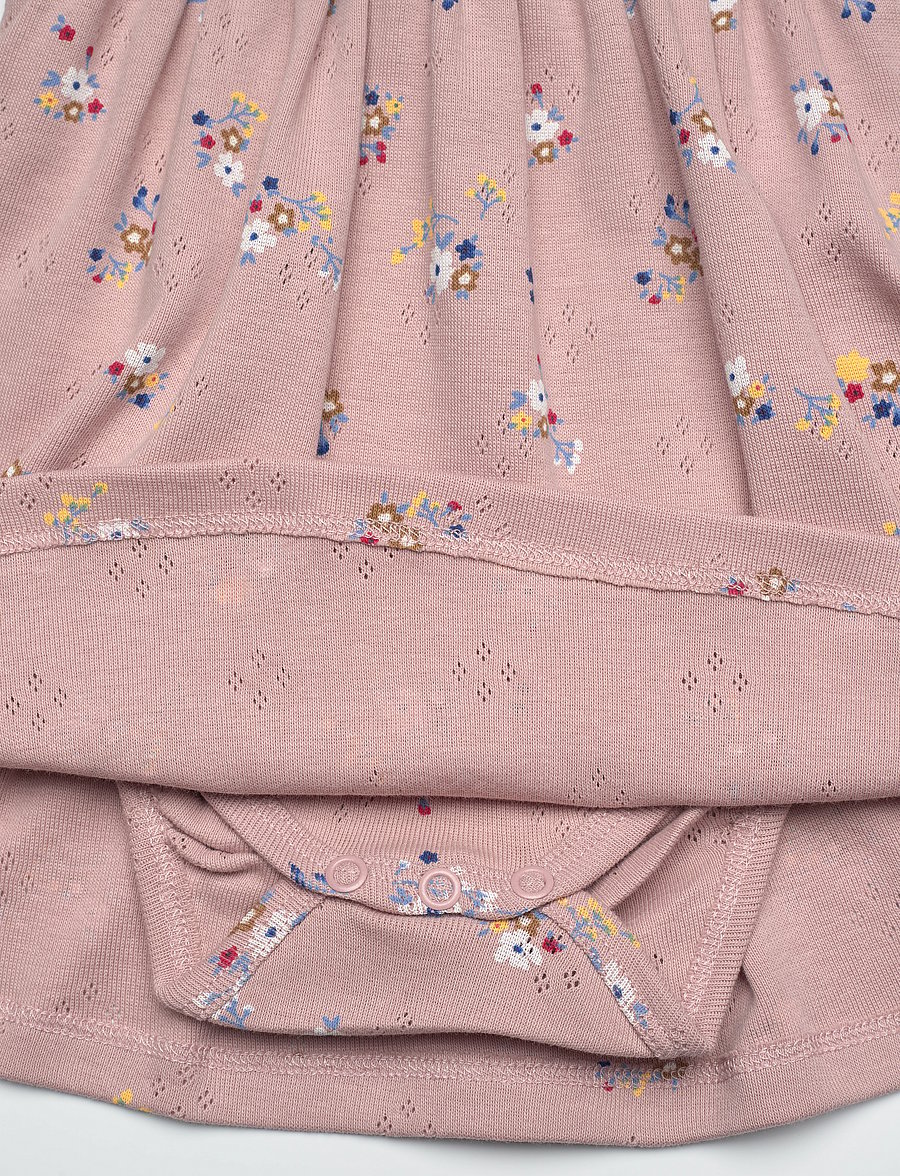 The New - TNSBNicole L_S Pointelle Bodydress - robes pour bébés à manches longues - adobe rose - 2