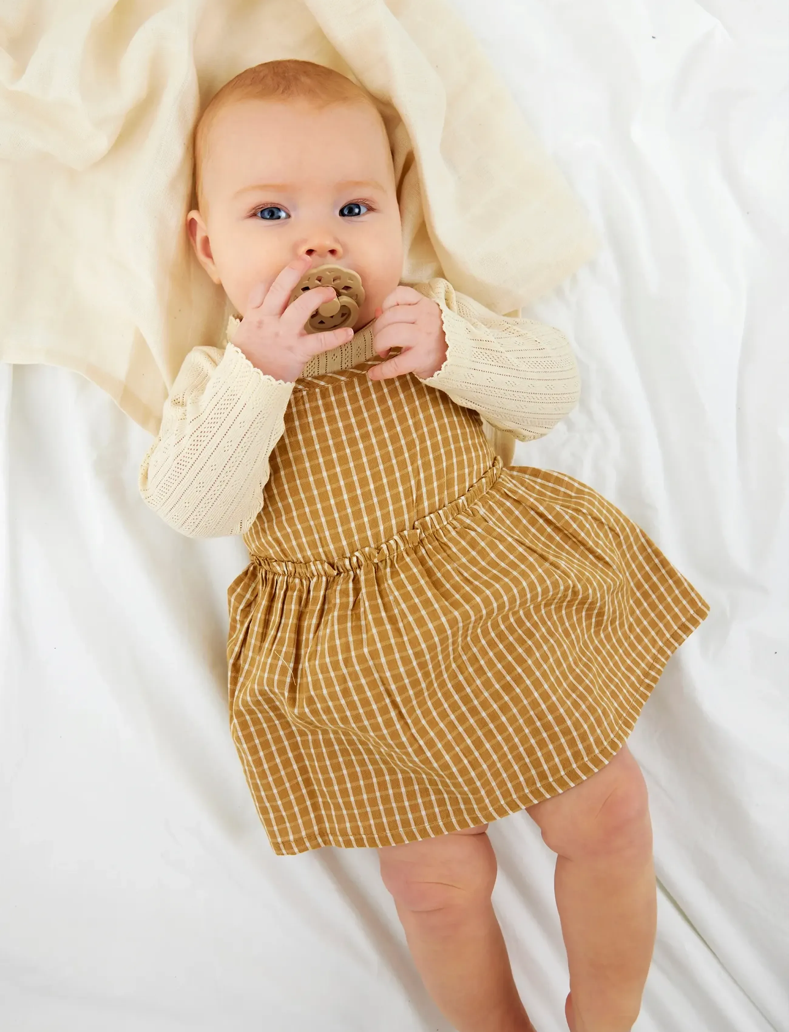 The New TNSBNini Strap Bodydress - Klänningar & Kjolar - APPLE CINNAMON CHECK / beige
