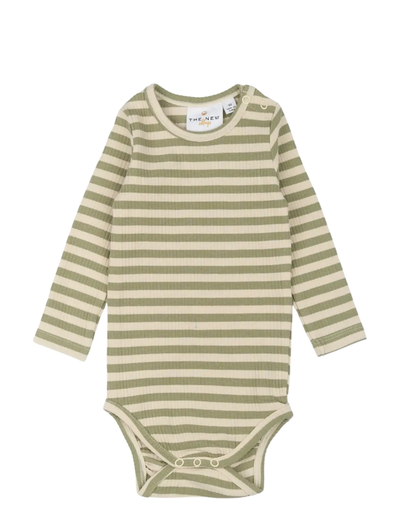 The New TNSBFro Uni L_S Rib Body - Shop by age - TEA STRIPED / green