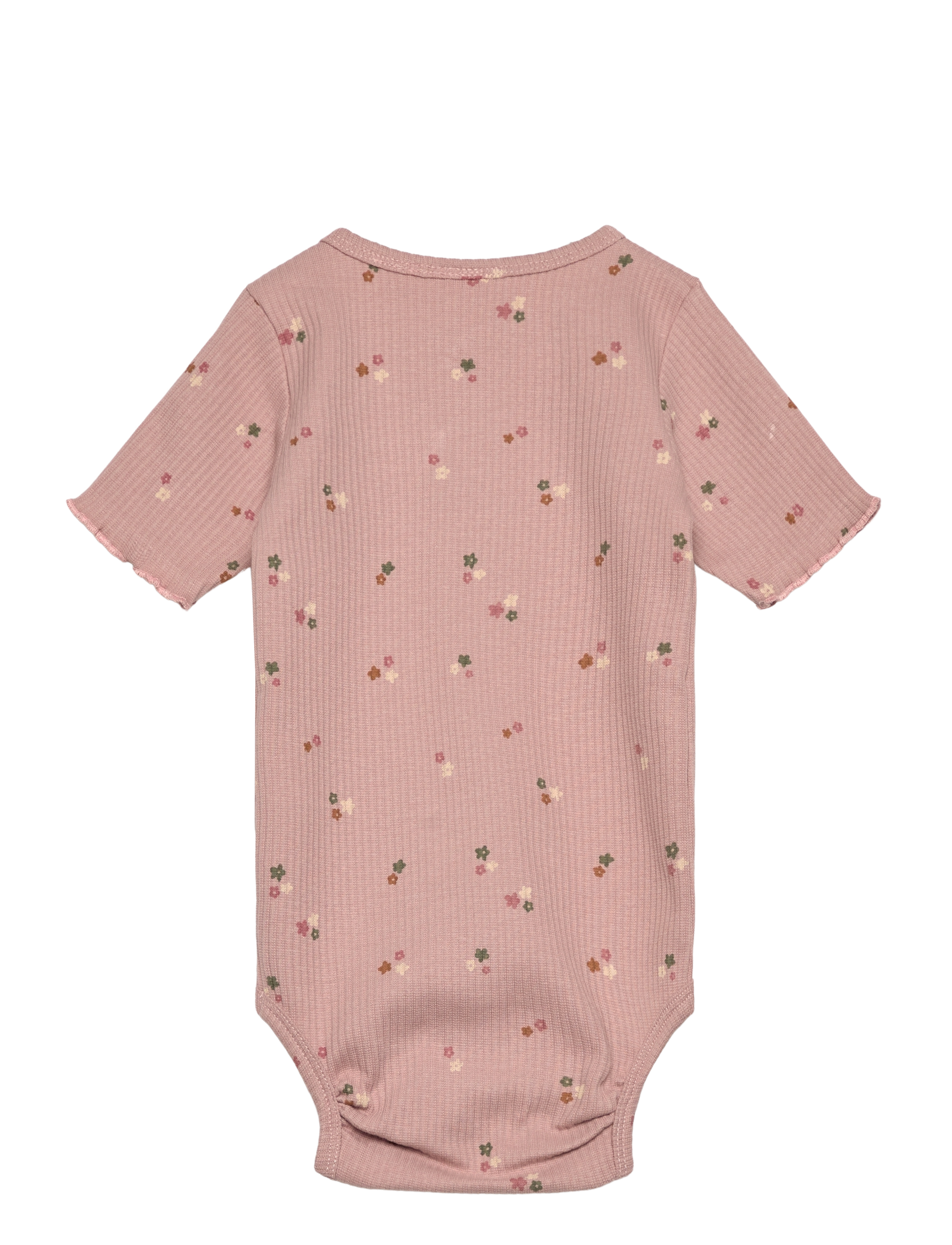 The New - TNSBOdelia S_S Rib Body - kortærmede bodyer - adobe rose aop - 1