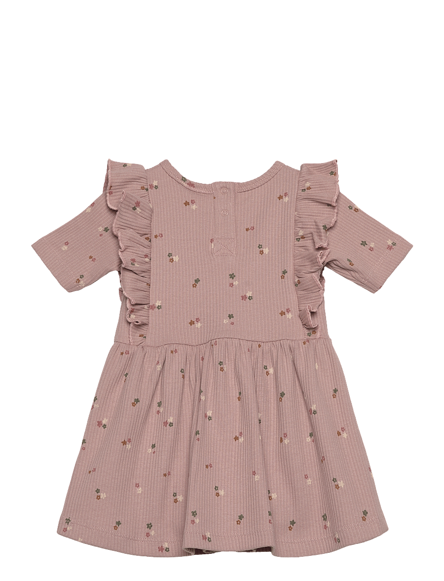 The New - TNSBOdelia S_S Rib Bodydress - kurzärmelige babykleider - adobe rose aop - 1