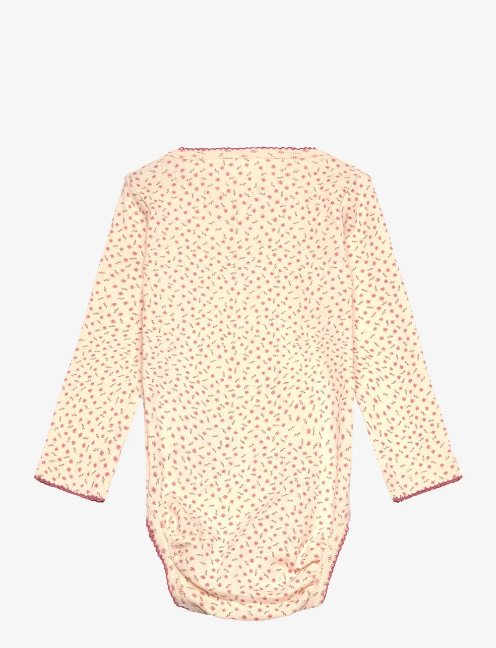 The New - TNSBOdette L_S Pointelle Body - långärmade bodies - white swan aop - 1