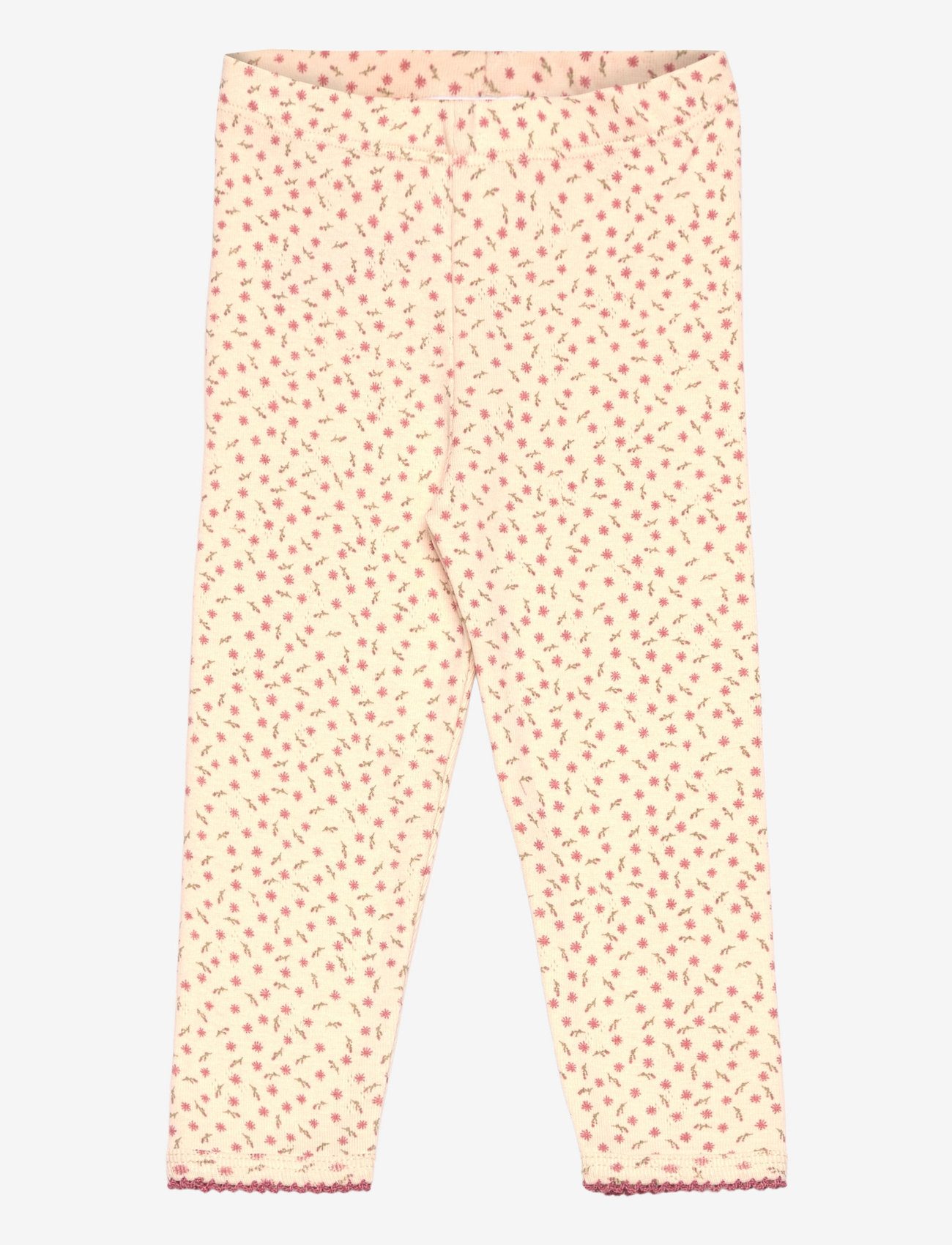 The New - TNSBOdette Pointelle Leggings - leggings - white swan aop - 0