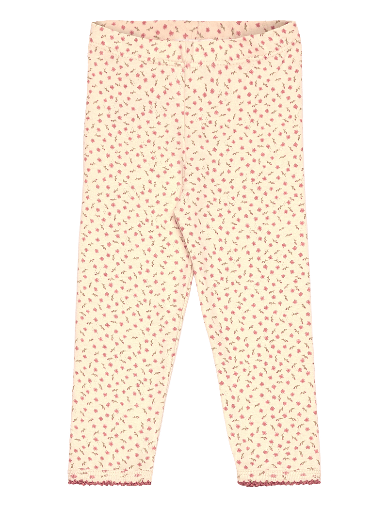 The New - TNSBOdette Pointelle Leggings - leggings - white swan aop - 0