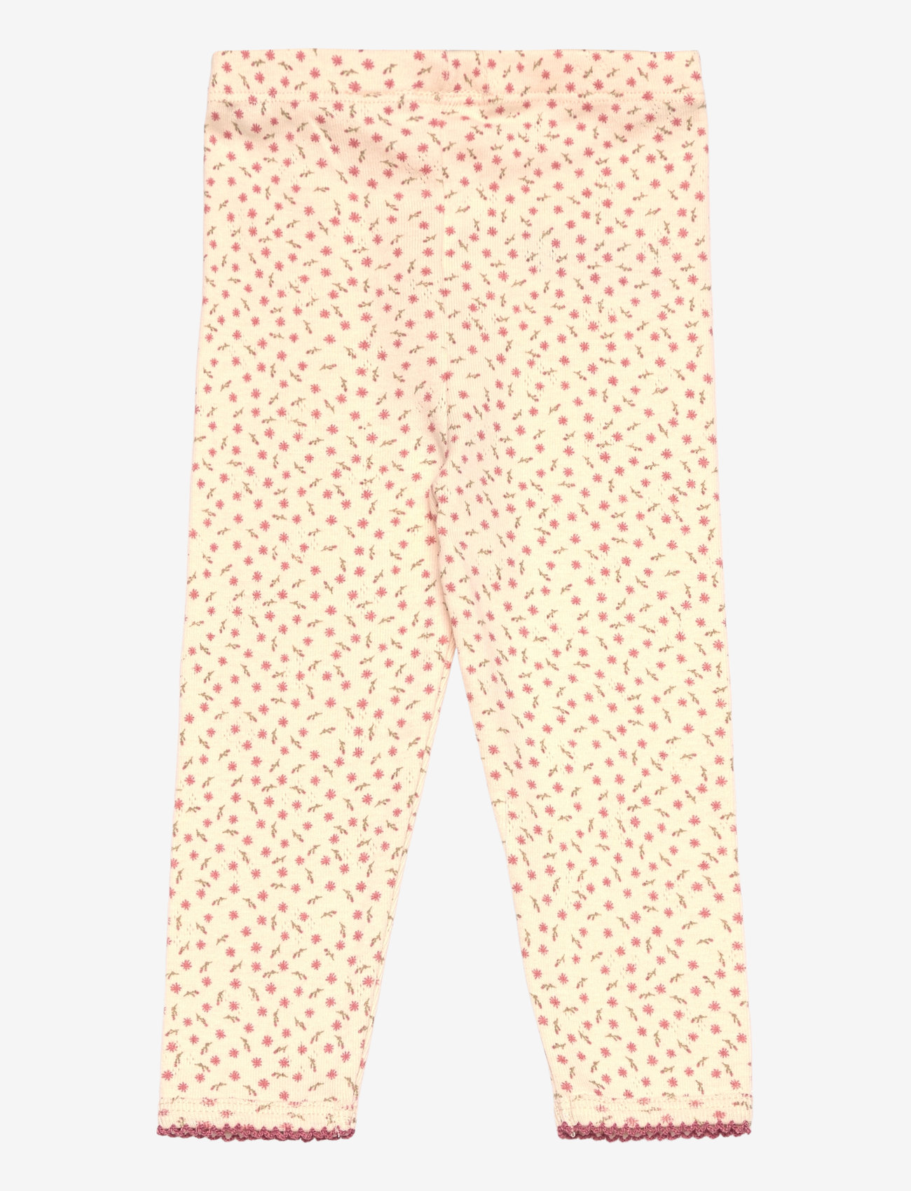 The New - TNSBOdette Pointelle Leggings - leggings - white swan aop - 1