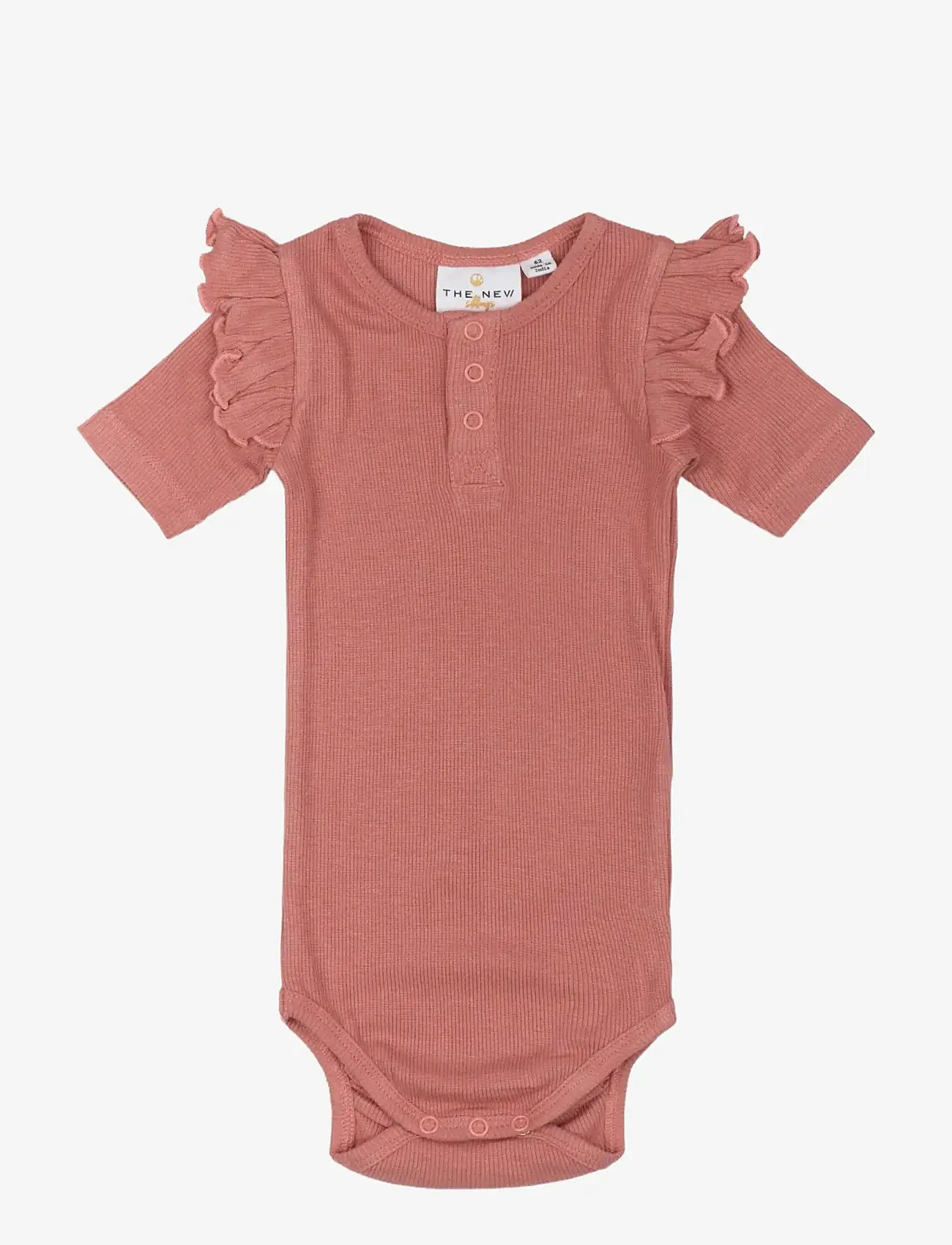 The New - TNSBOriel S_S Rib Body - kortærmede bodyer - old rose - 1