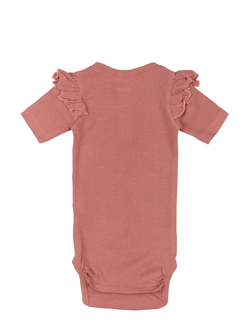 The New - TNSBOriel S_S Rib Body - kortærmede bodyer - old rose - 2