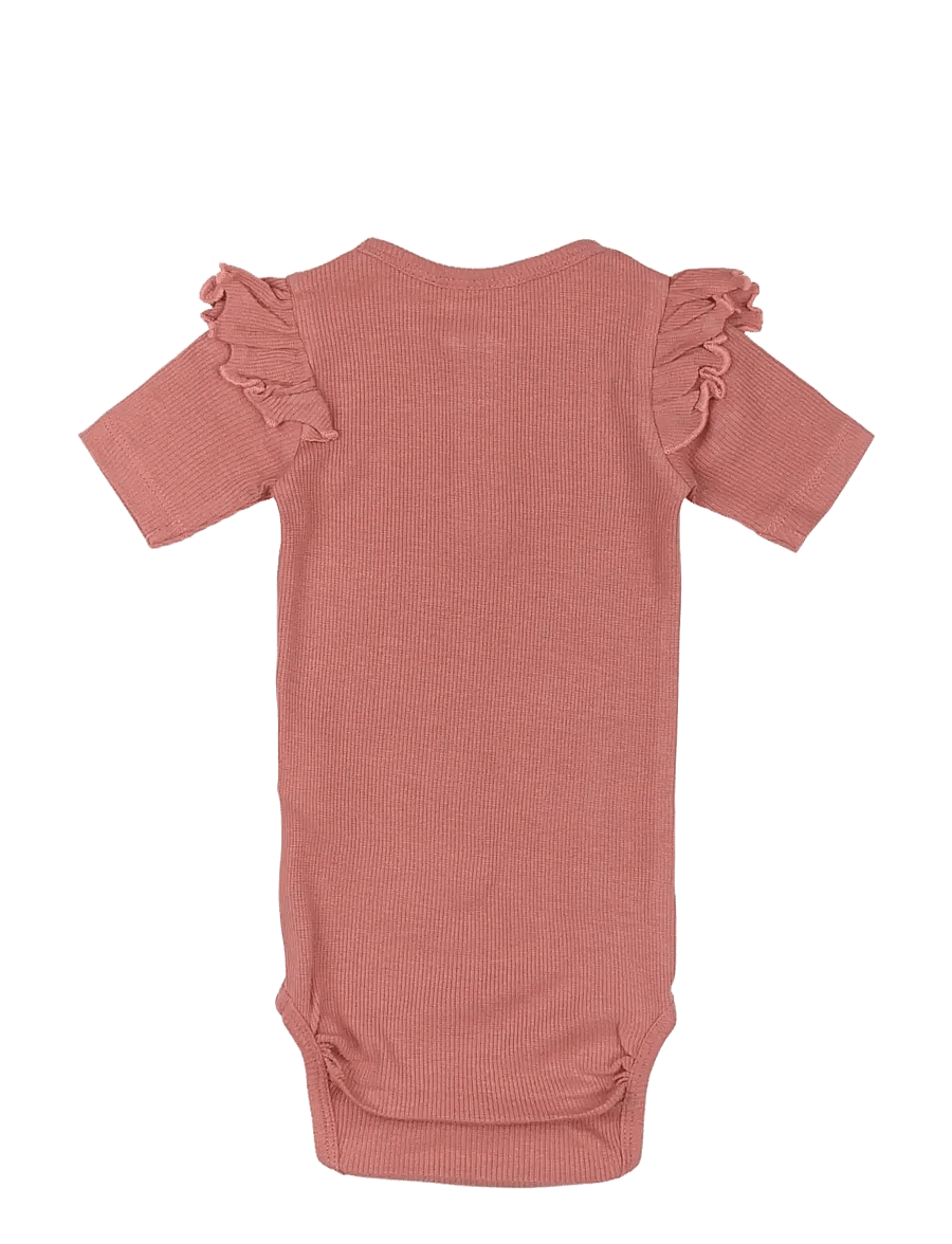 The New - TNSBOriel S_S Rib Body - kortærmede bodyer - old rose - 2