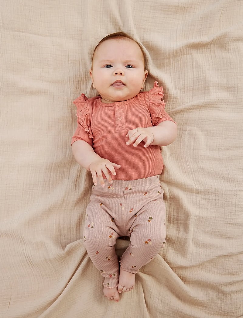 The New - TNSBOriel S_S Rib Body - kortærmede bodyer - old rose - 0