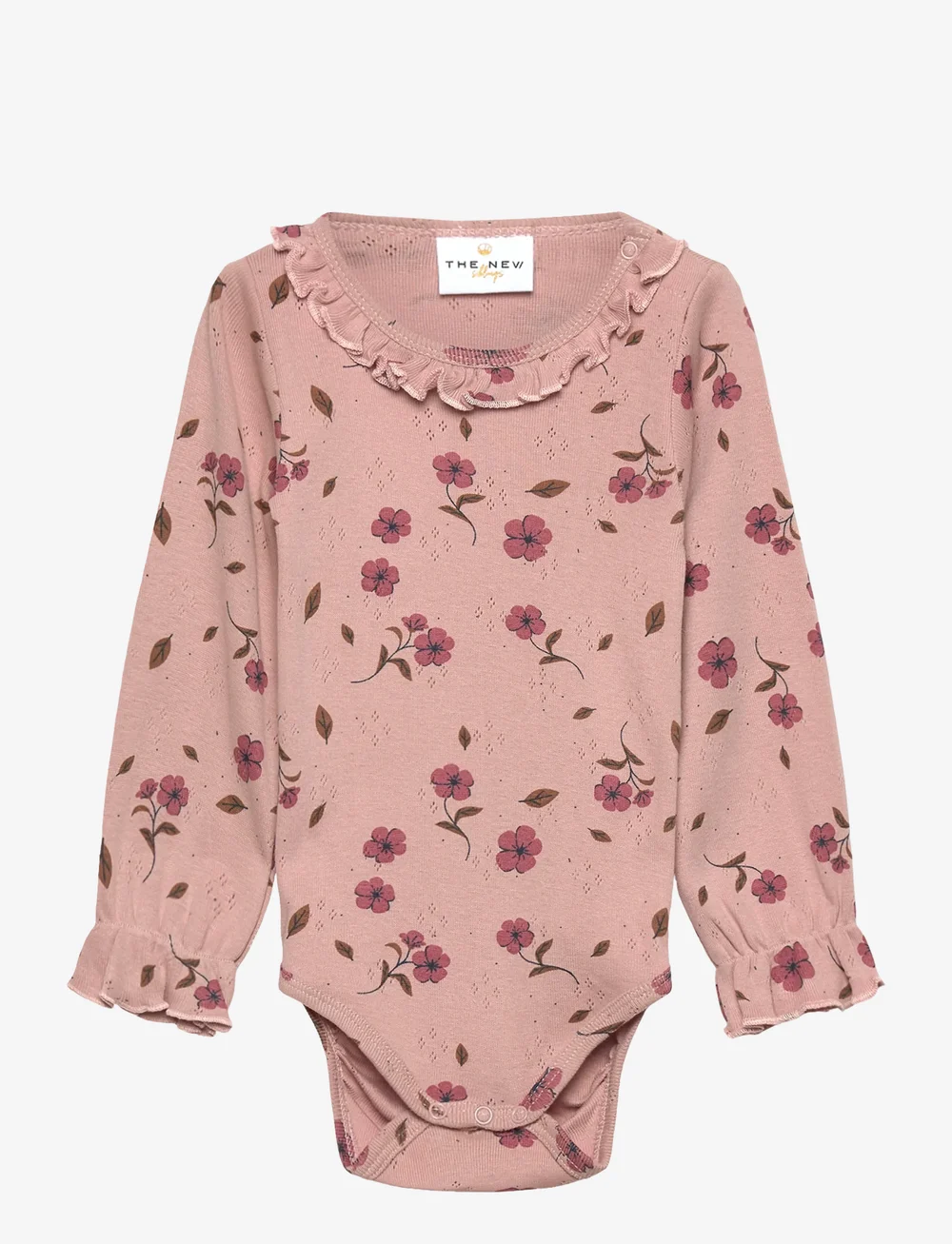 The New - TNSBPicole L_S Pointelle Body - langärmelige bodys - adobe rose aop - 0