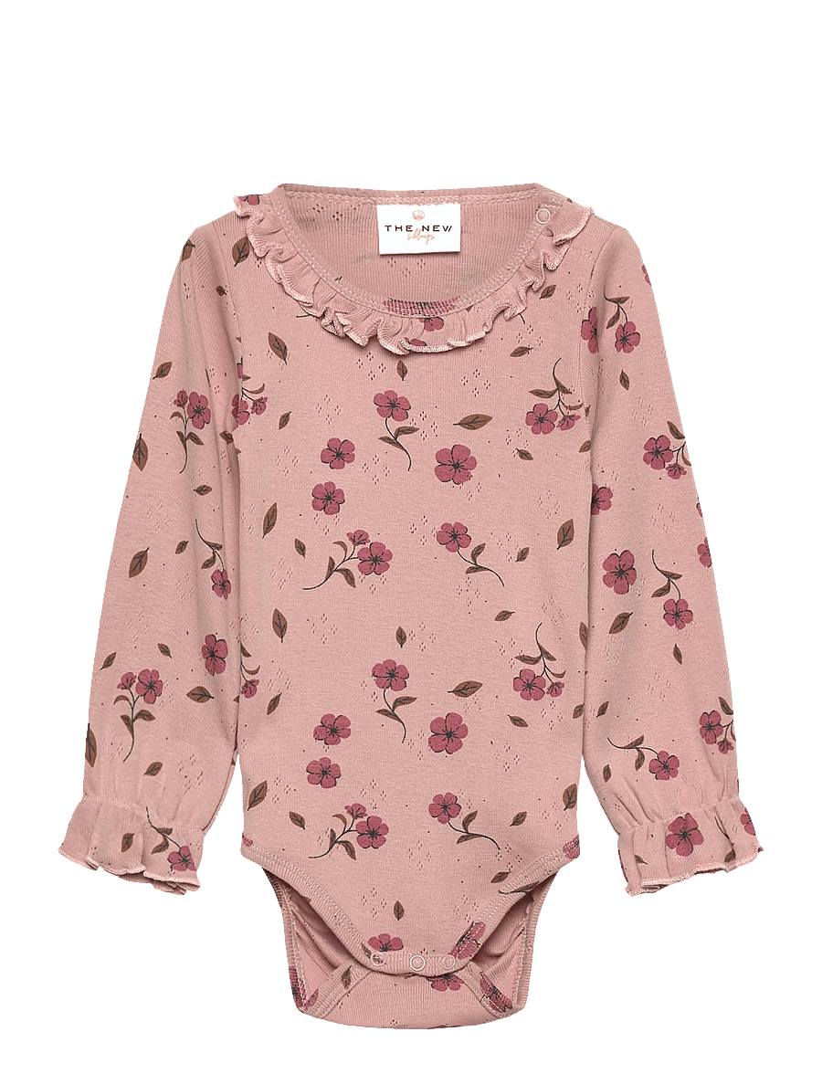 The New - TNSBPicole L_S Pointelle Body - langärmelige bodys - adobe rose aop - 0