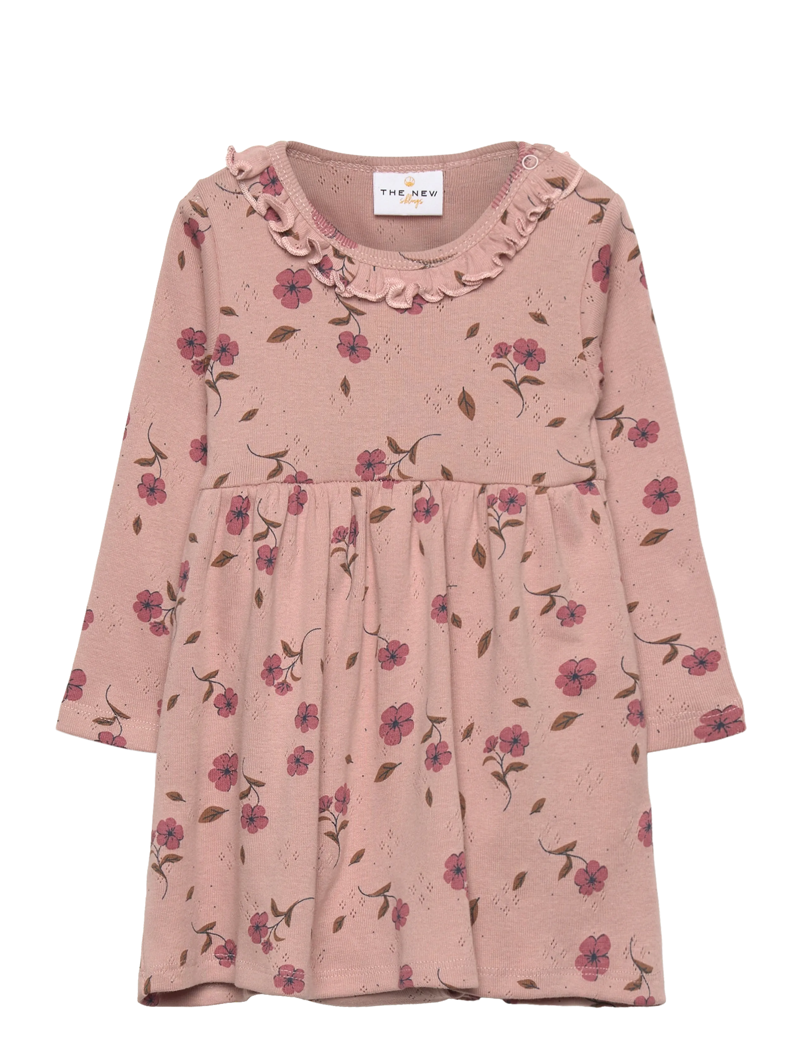 The New TNSBNPicole L_S Pointelle Bodydress - 4 for 3 - ADOBE ROSE AOP / pink/rose