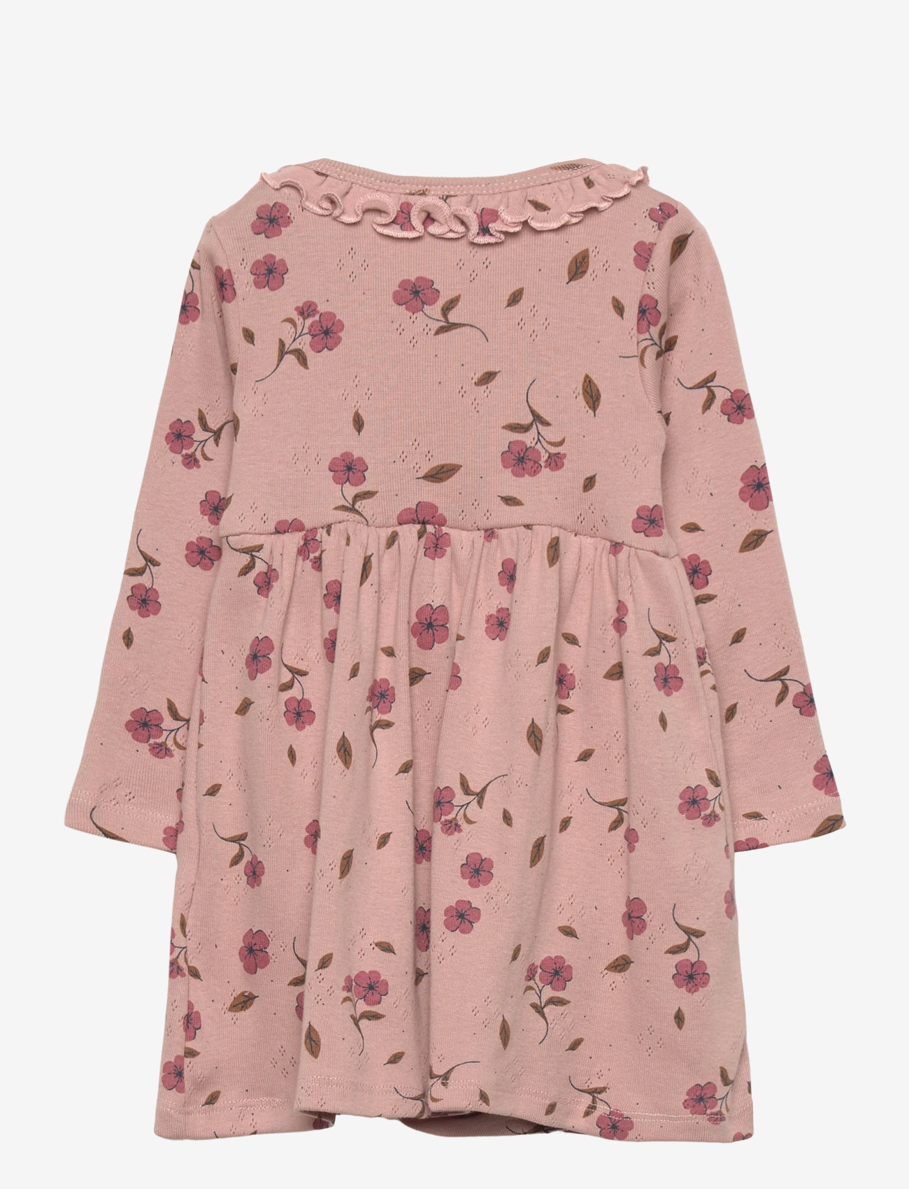 The New - TNSBNPicole L_S Pointelle Bodydress - langärmelige babykleider - adobe rose aop - 1