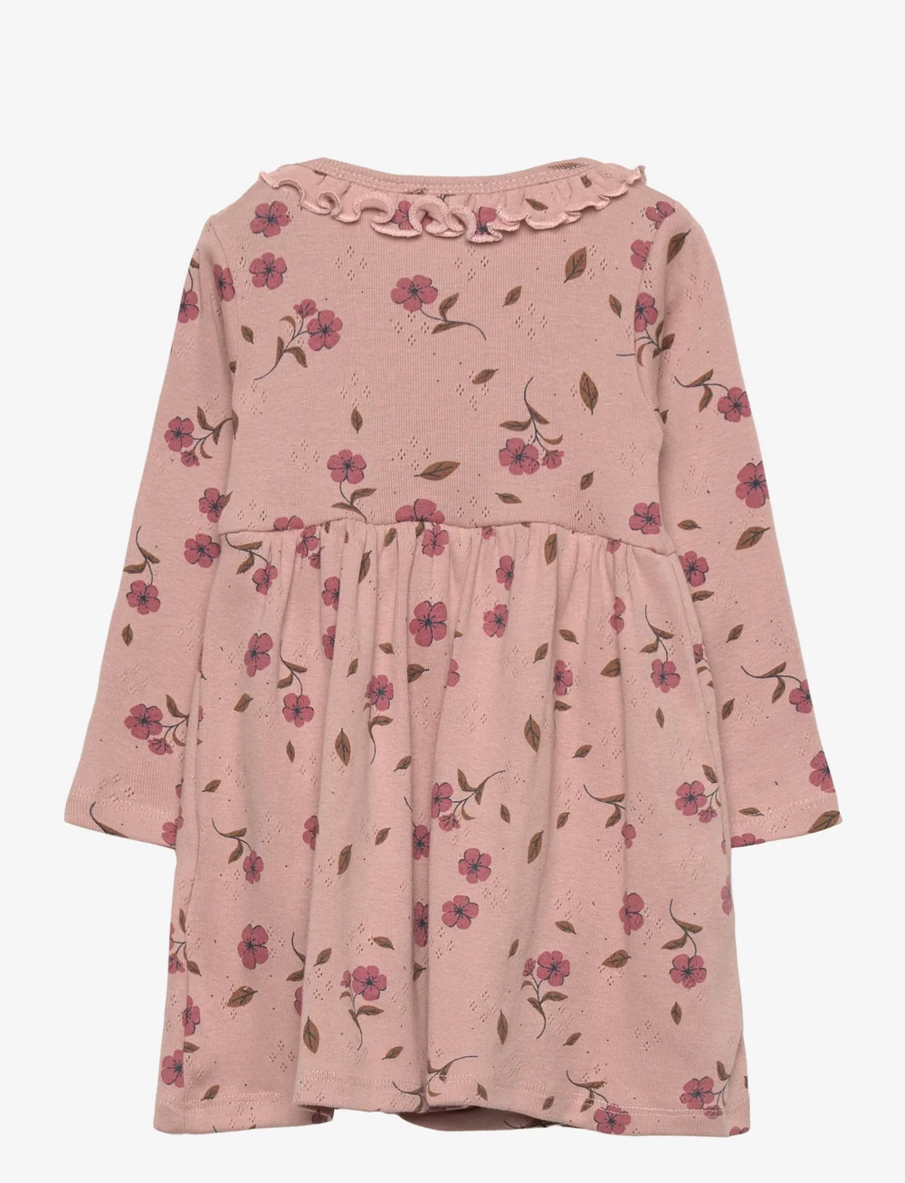 The New - TNSBNPicole L_S Pointelle Bodydress - långärmade babyklänningar - adobe rose aop - 1