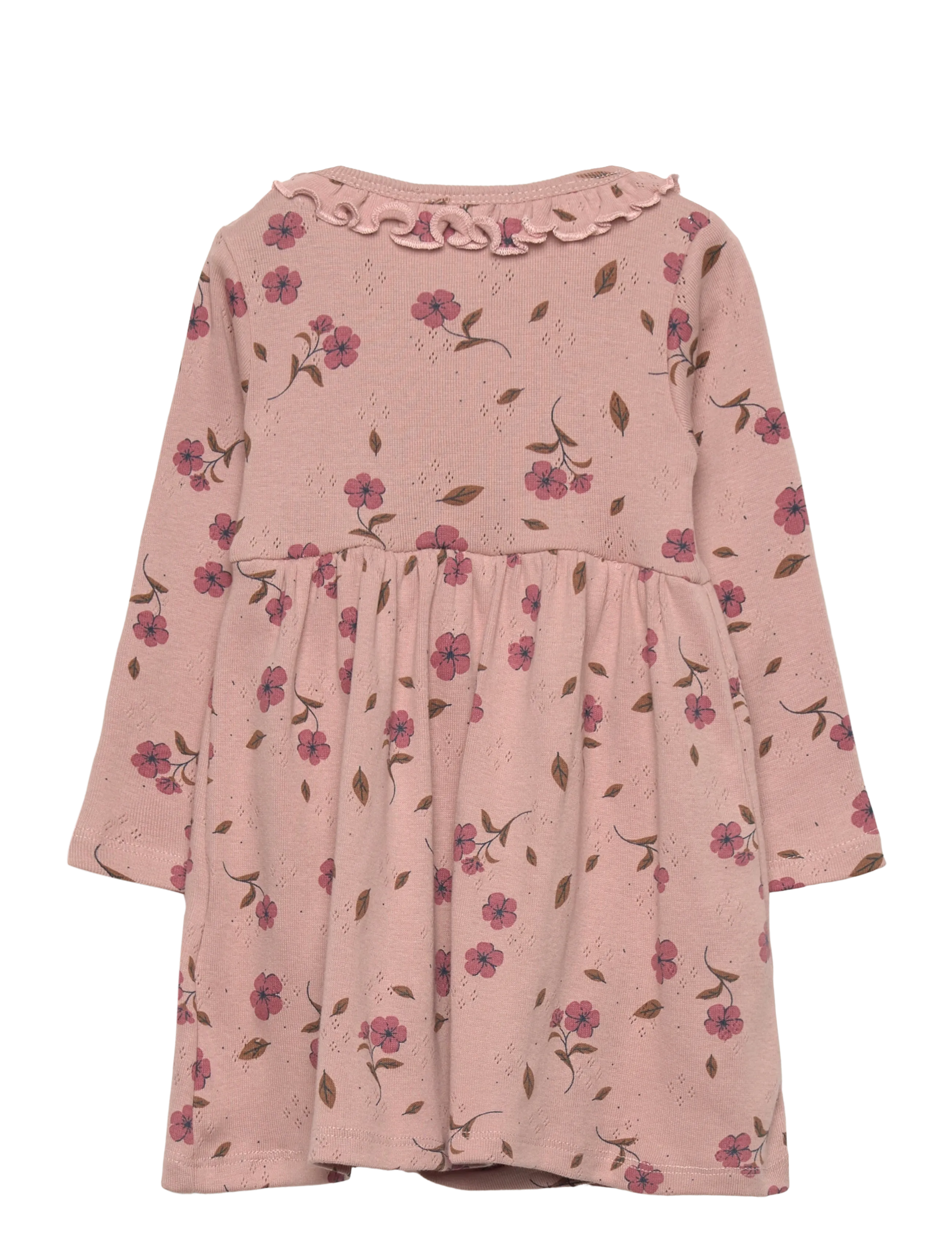 The New - TNSBNPicole L_S Pointelle Bodydress - robes pour bébés à manches longues - adobe rose aop - 1