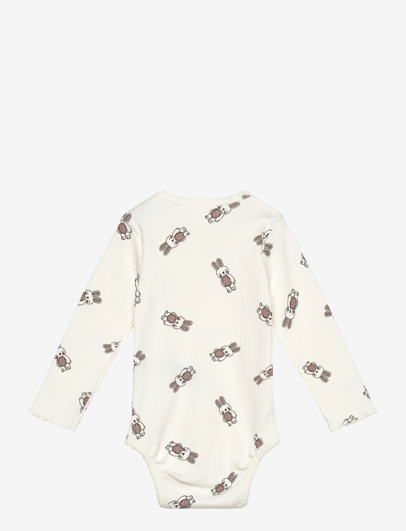 The New - TNSBPippa L_S Rib Body - langærmede bodyer - cloud dancer aop - 1