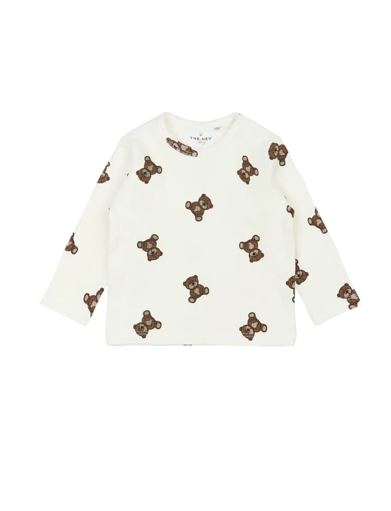 THE NEW Tnsbpaulo L_S Rib Tee Cream - 74 - Kinder