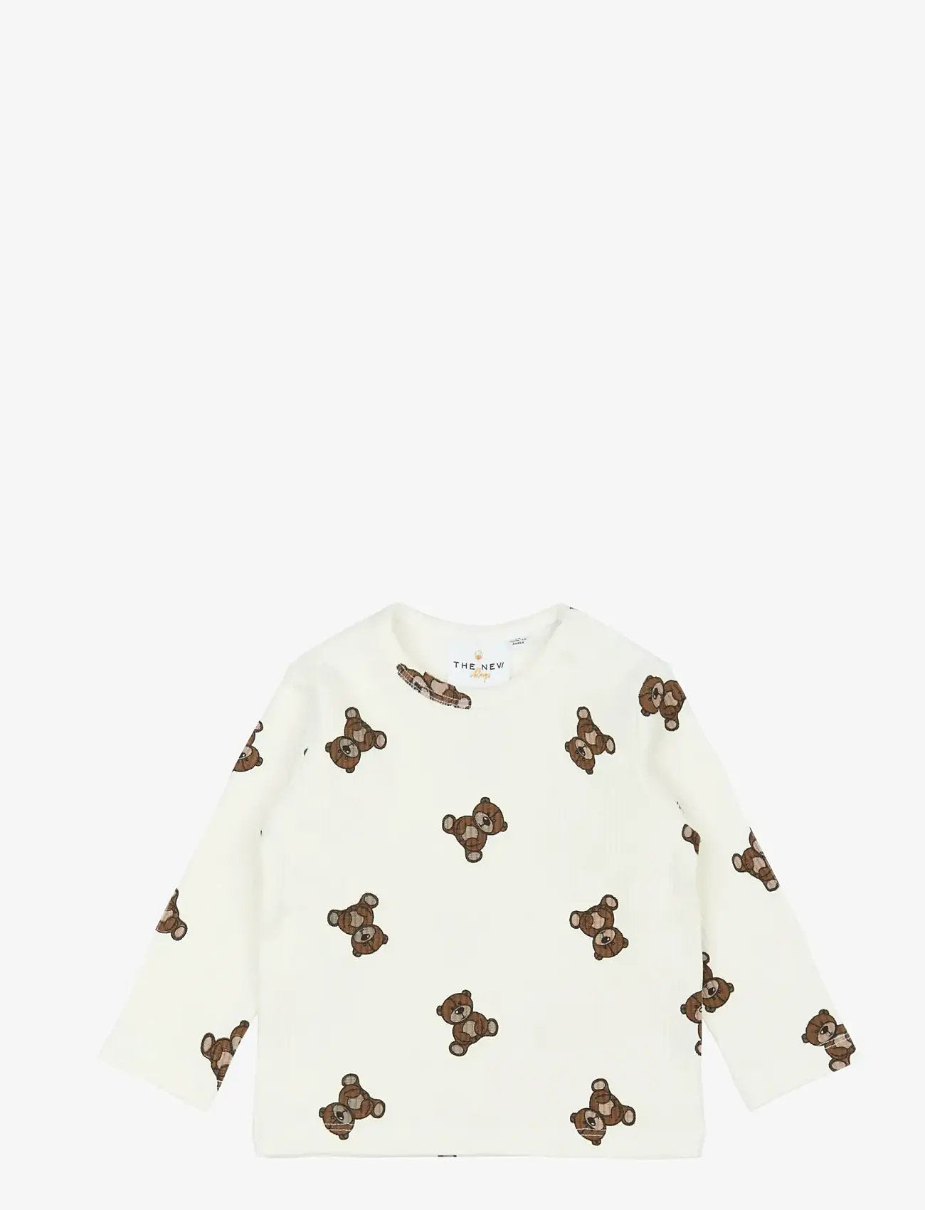 The New - TNSBPaulo L_S Rib Tee - langärmelig - cloud dancer aop - 1