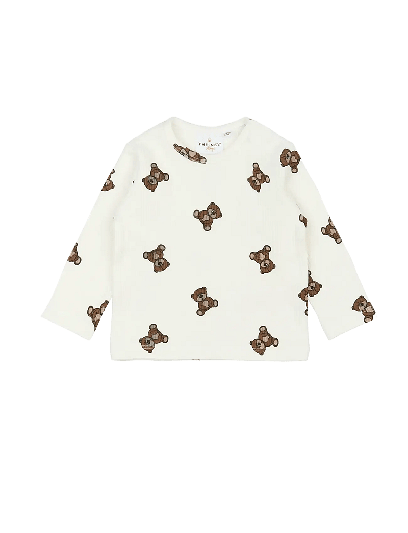 The New - TNSBPaulo L_S Rib Tee - langärmelig - cloud dancer aop - 1