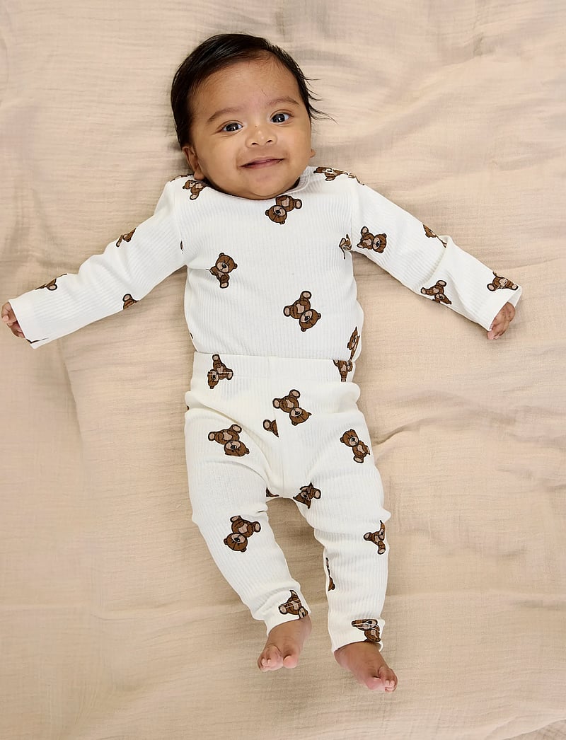 The New - TNSBPaulo L_S Rib Tee - langärmelig - cloud dancer aop - 0