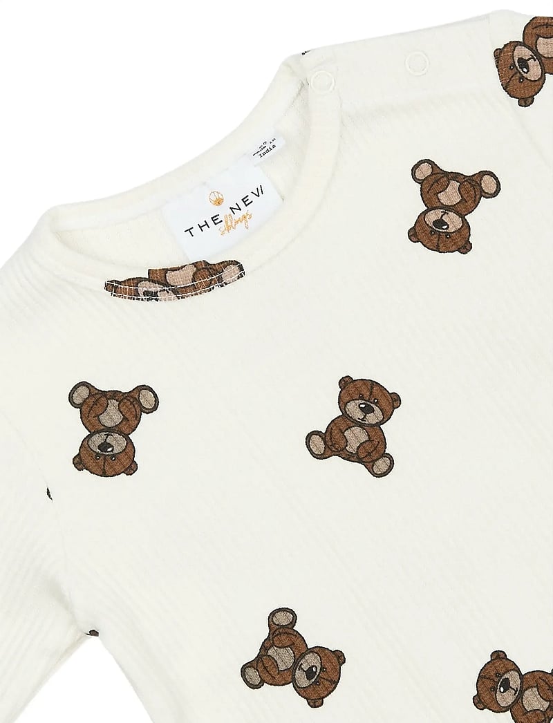 The New - TNSBPaulo L_S Rib Tee - langärmelig - cloud dancer aop - 3