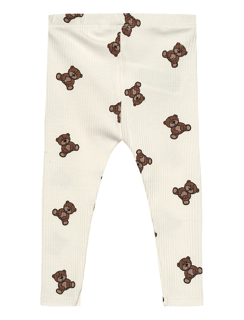 The New - TNSBPaulo Rib Leggings - cloud dancer aop - 1