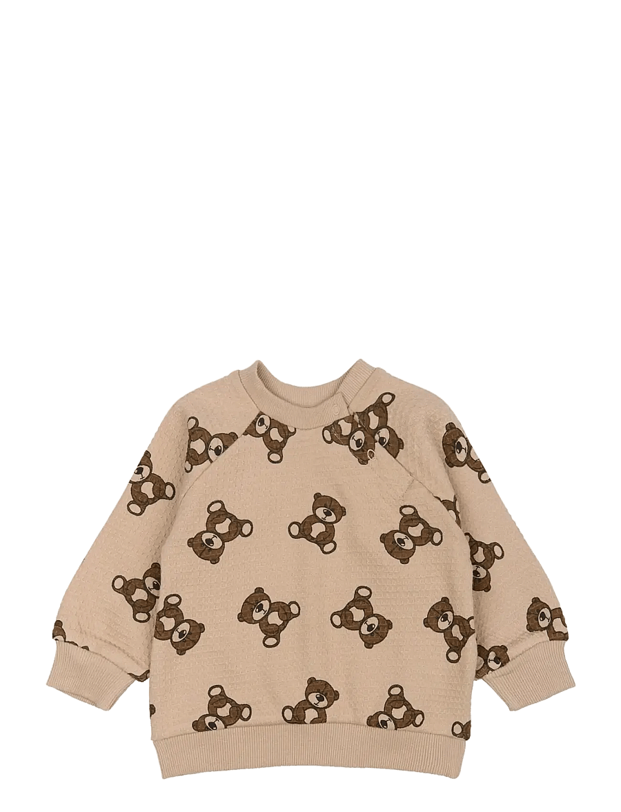 The New - TNSBPrimo Waffle Sweatshirt - humus aop - 1