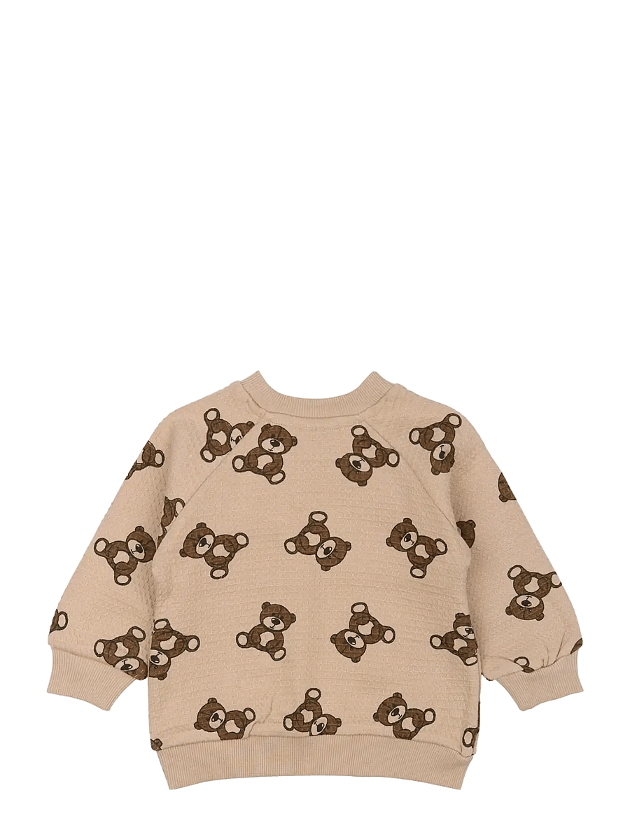 The New - TNSBPrimo Waffle Sweatshirt - humus aop - 2