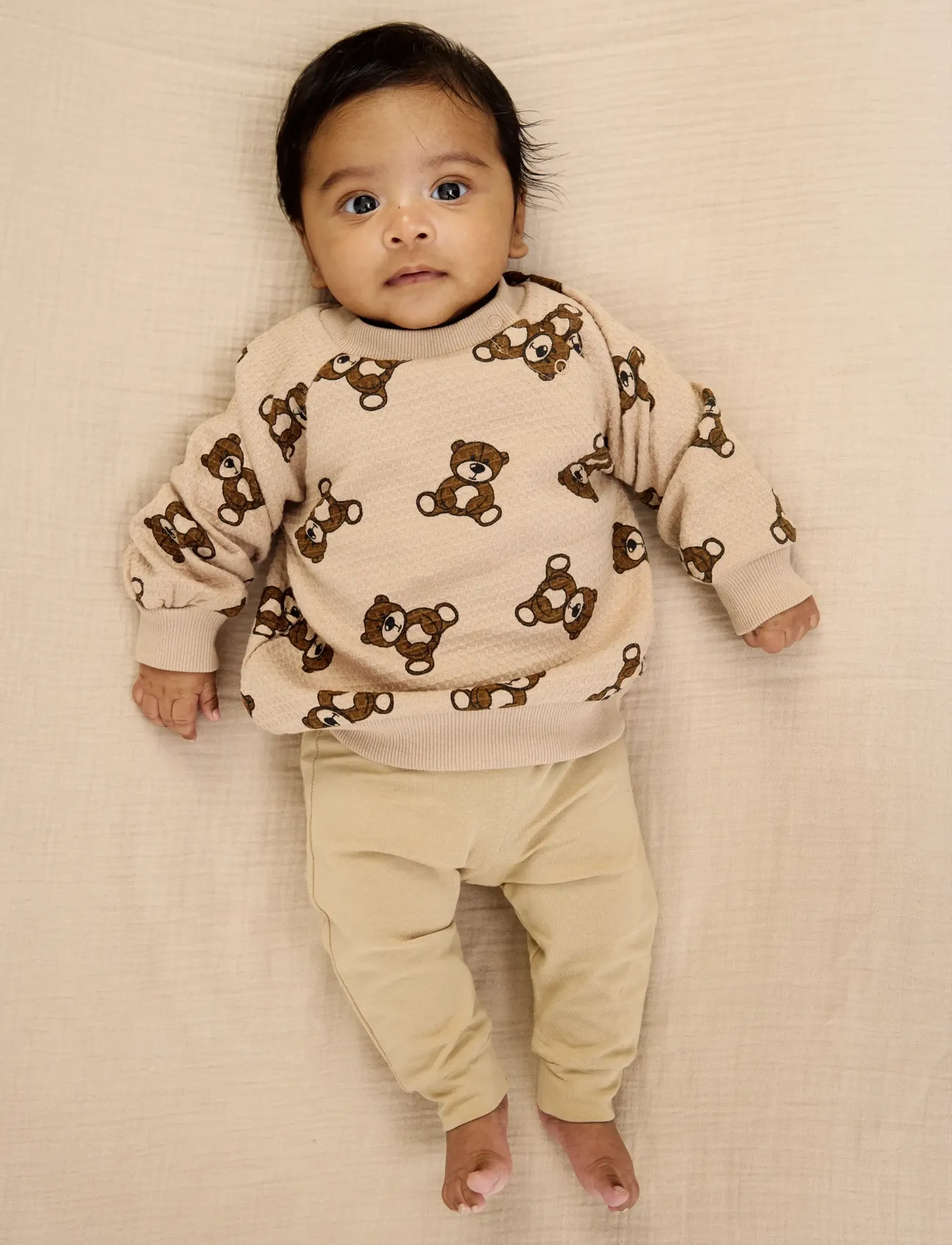 The New - TNSBPrimo Waffle Sweatshirt - humus aop - 4