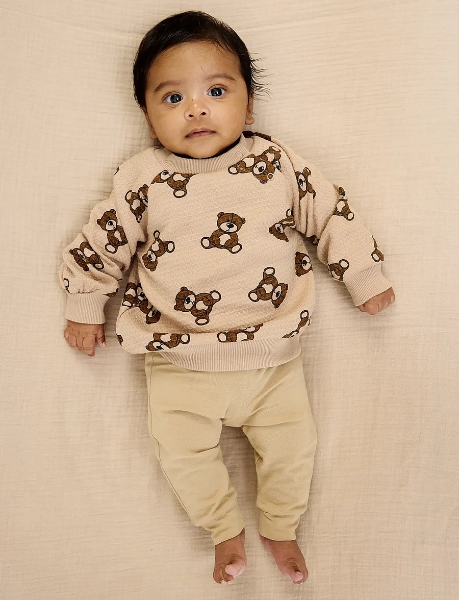 The New - TNSBPrimo Waffle Sweatshirt - humus aop - 4